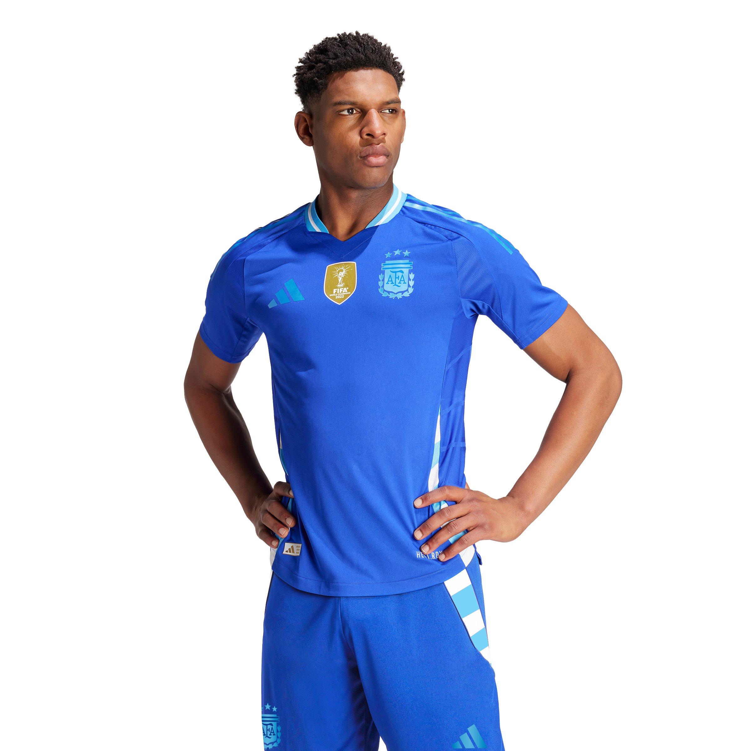 adidas Men's Argentina 2024 Away Authentic Soccer Jersey - Blue - BLUE Thumbnail View 3