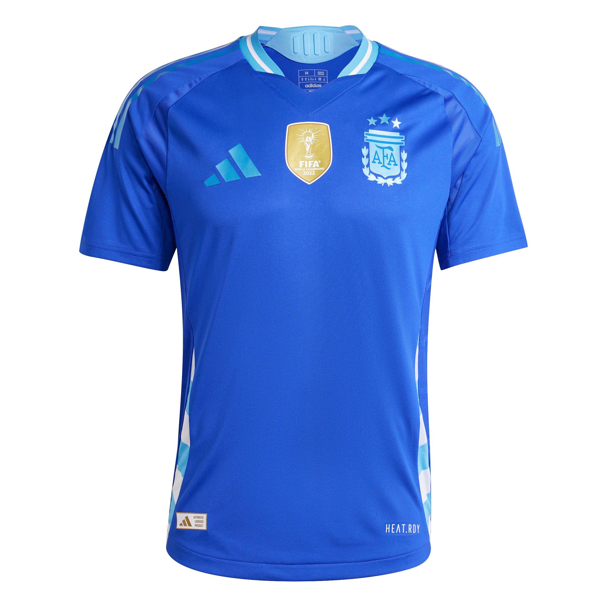 adidas Men's Argentina 2024 Away Authentic Soccer Jersey - Blue - BLUE Thumbnail View 6