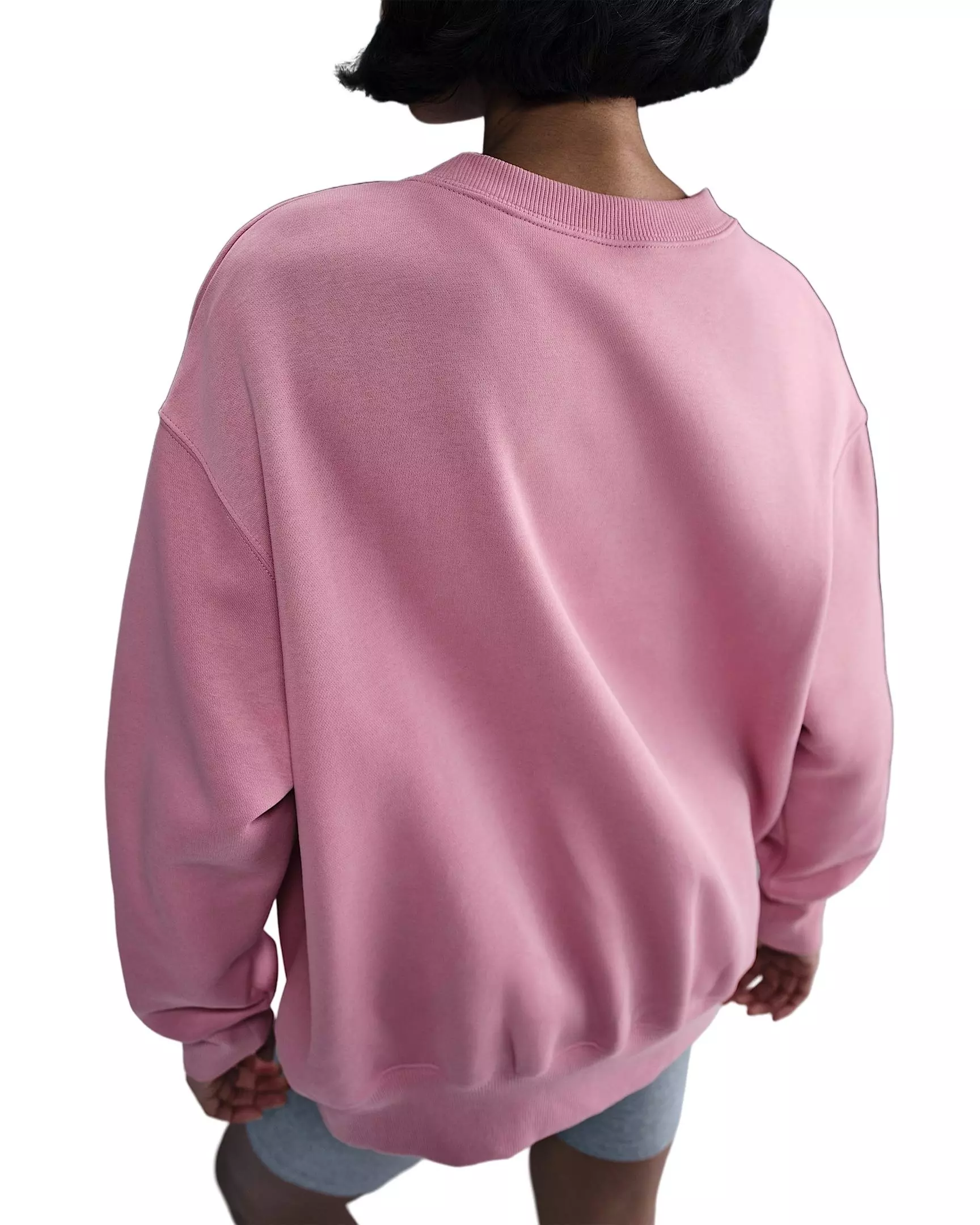 Nike Women's Sportswear Phoenix Fleece Oversized Crewneck Sweatshirt - Pink - PINK