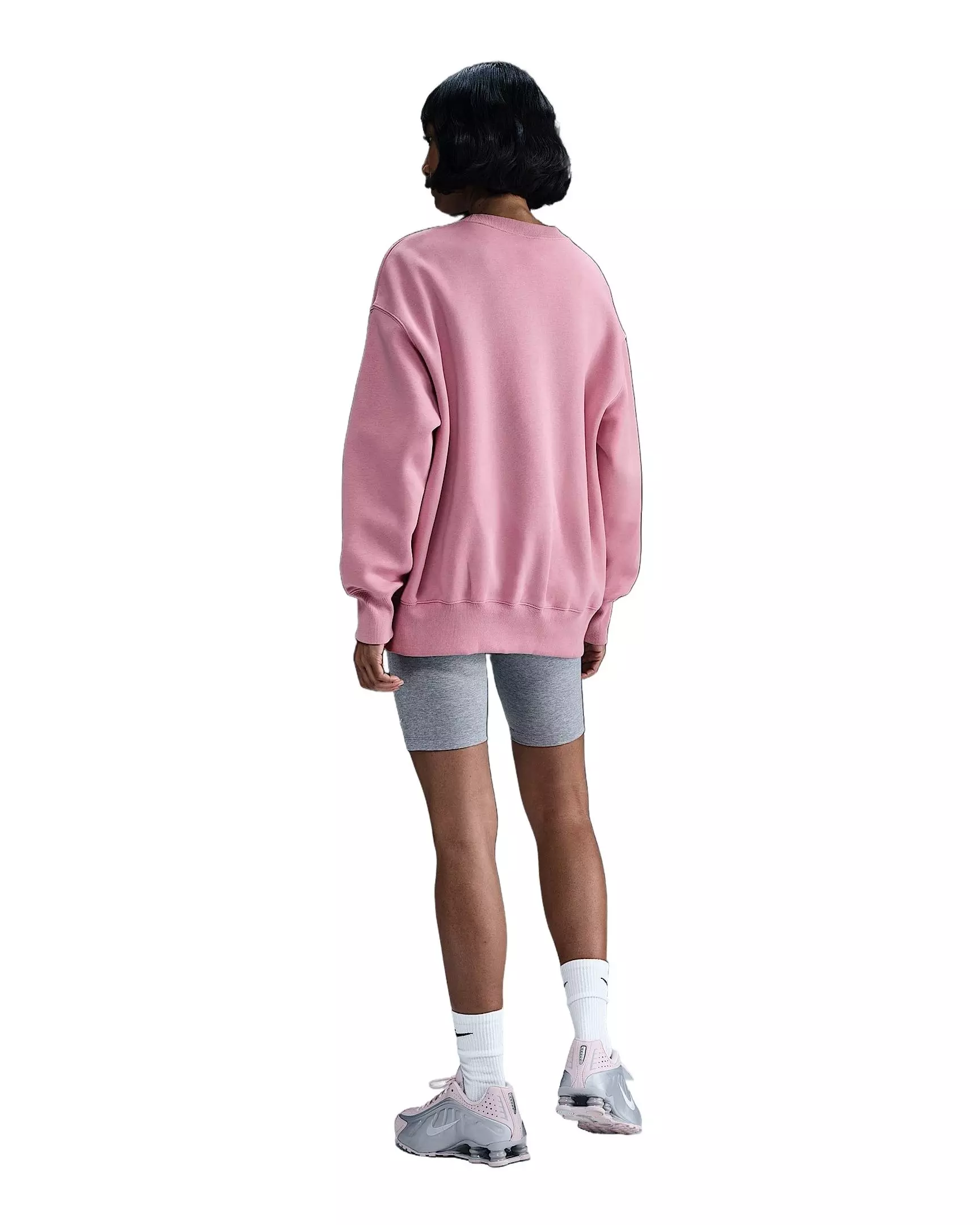 Nike Women's Sportswear Phoenix Fleece Oversized Crewneck Sweatshirt - Pink - PINK