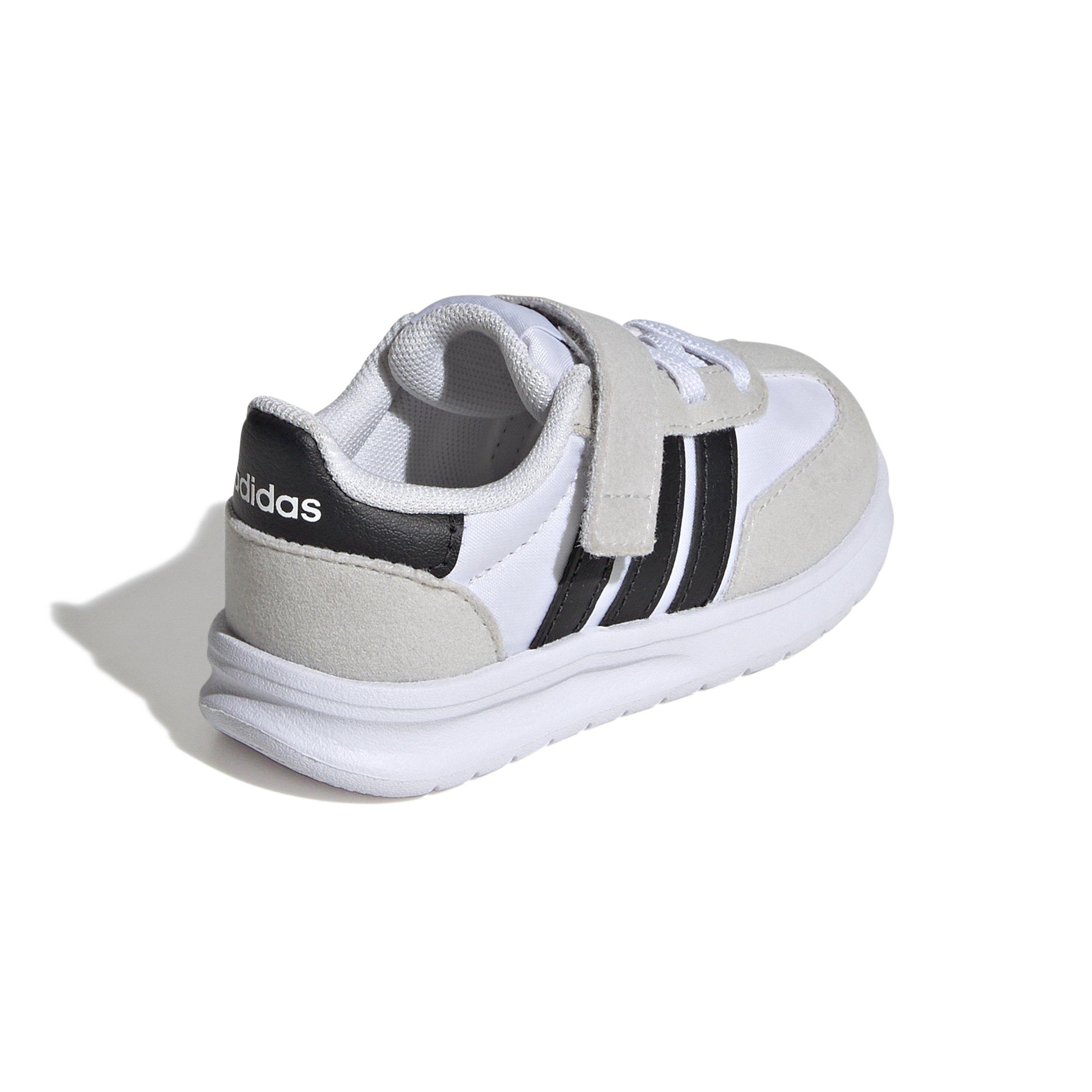 adidas Run 70s 2.0 "Ftwr White/Core Black/Grey One" Infant Boys' Shoe - WHITE/BLACK/GREY Thumbnail View 4