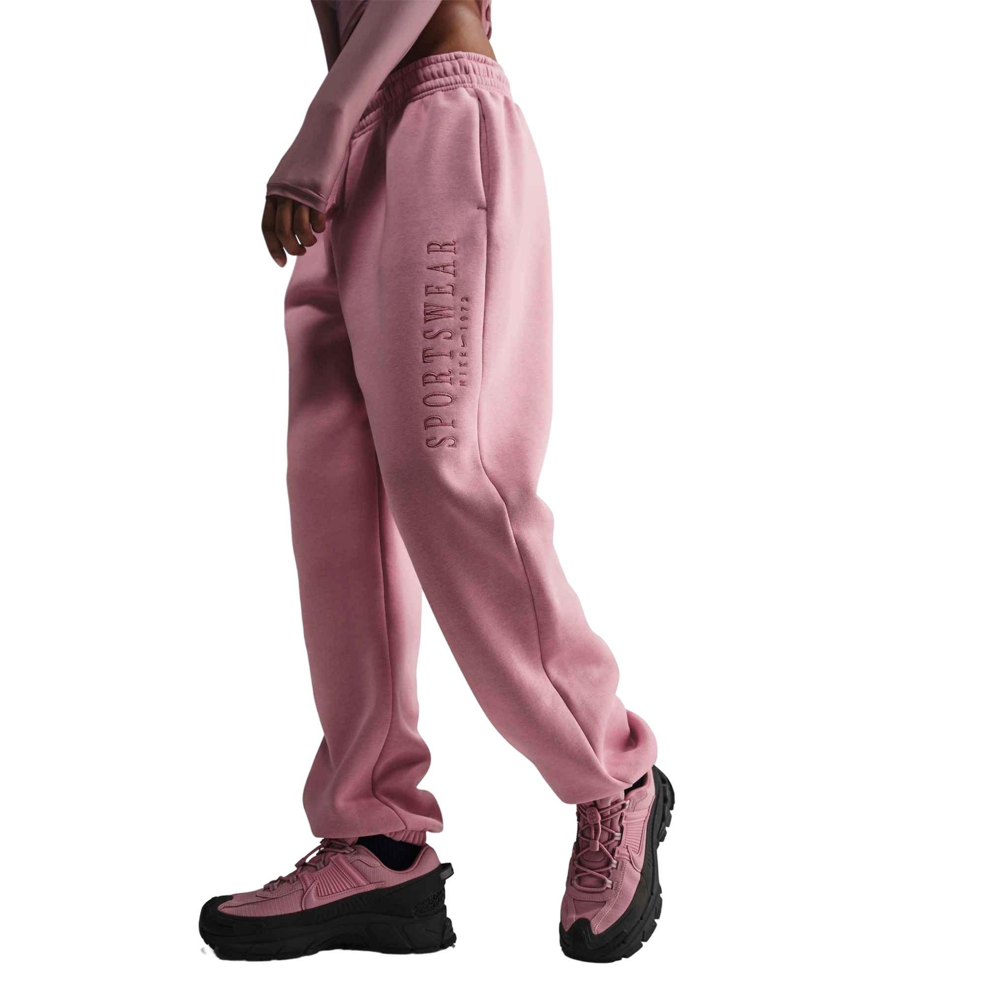 Nike Women's Sportswear Phoenix Fleece High-Waisted Oversized Sweatpants - Pink - PINK Thumbnail View 1