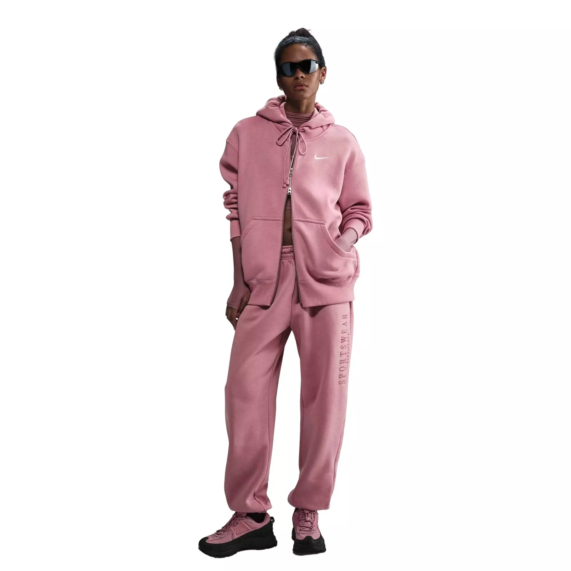 Nike Women's Sportswear Phoenix Fleece High-Waisted Oversized Sweatpants - Pink - PINK