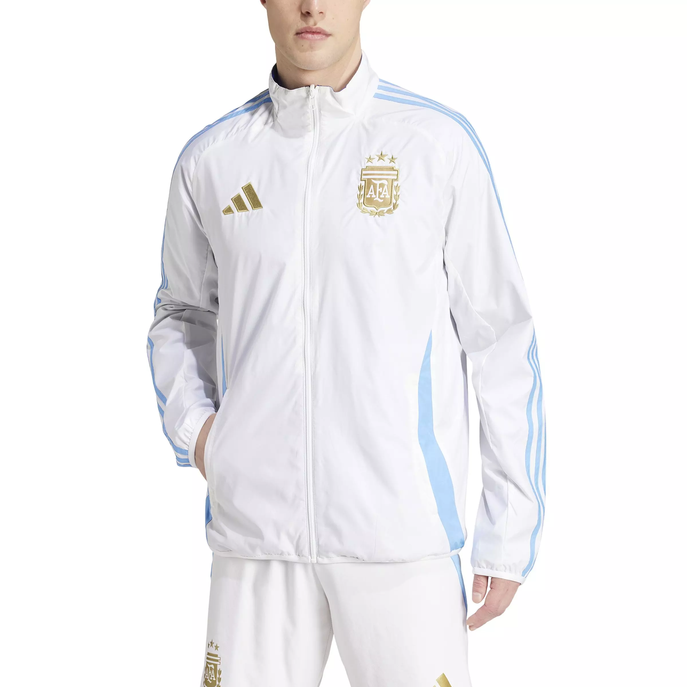 adidas Men's Argentina Reversible Anthem Jacket - White - WHITE