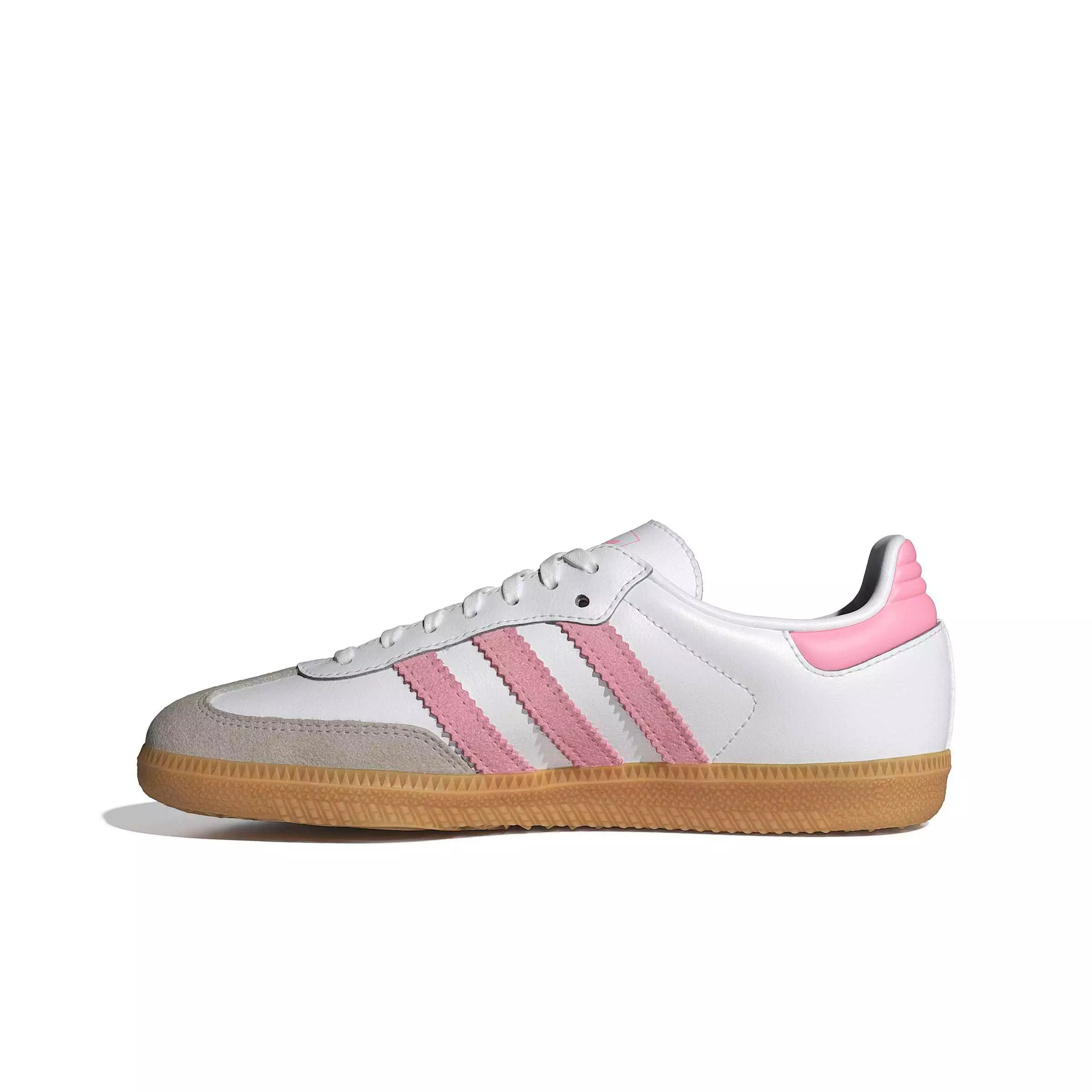 adidas Originals Samba OG "Ftwr White/Light Pink/Gum 3" Grade School Girls' Shoe - WHITE/LT PINK/GUM