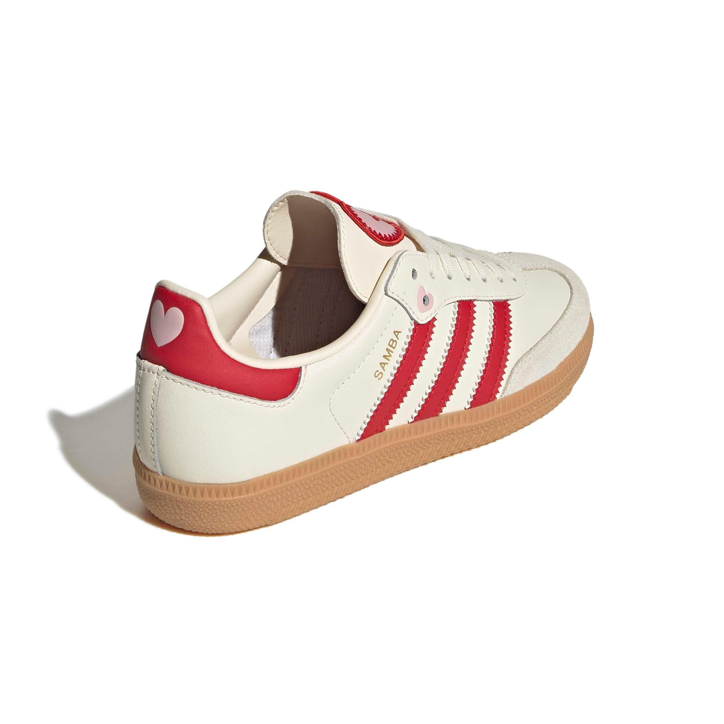 adidas Originals Samba OG "Cream White/Better Scarlet/Gum 3" Grade School Girls' Shoe - CREAM/SCARLET/GUM Thumbnail View 4