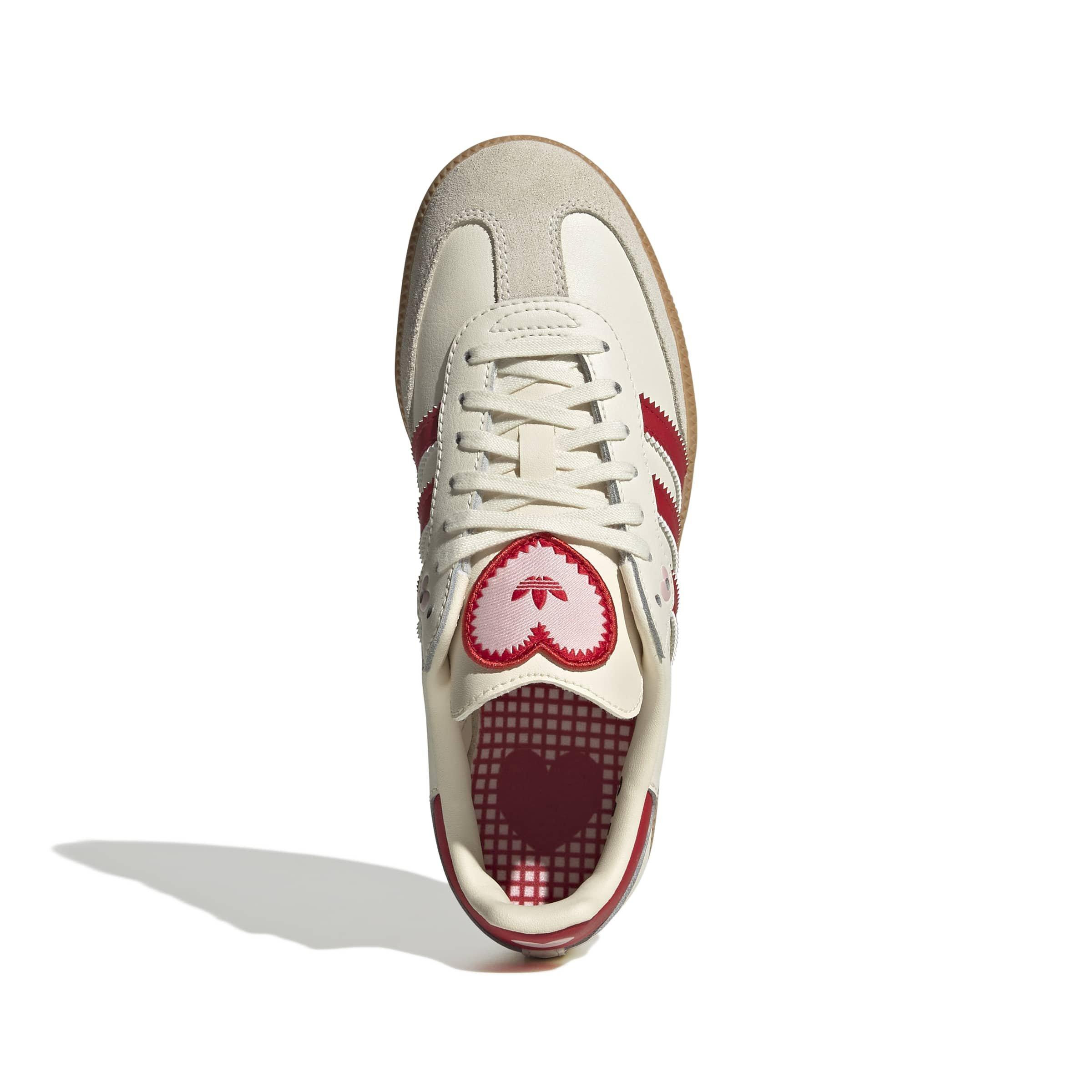 adidas Originals Samba OG "Cream White/Better Scarlet/Gum 3" Grade School Girls' Shoe - CREAM/SCARLET/GUM Thumbnail View 5