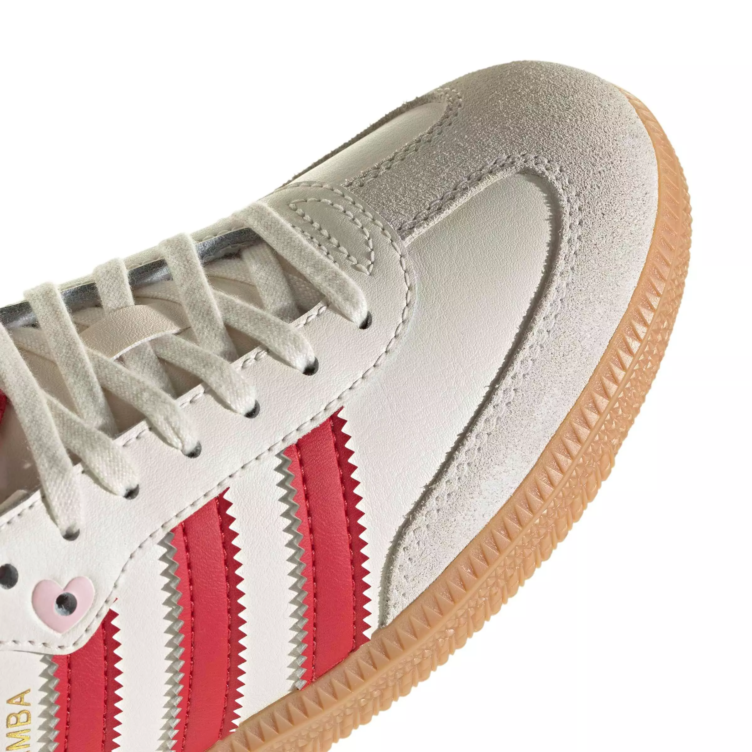 adidas Originals Samba OG "Cream White/Better Scarlet/Gum 3" Grade School Girls' Shoe - CREAM/SCARLET/GUM