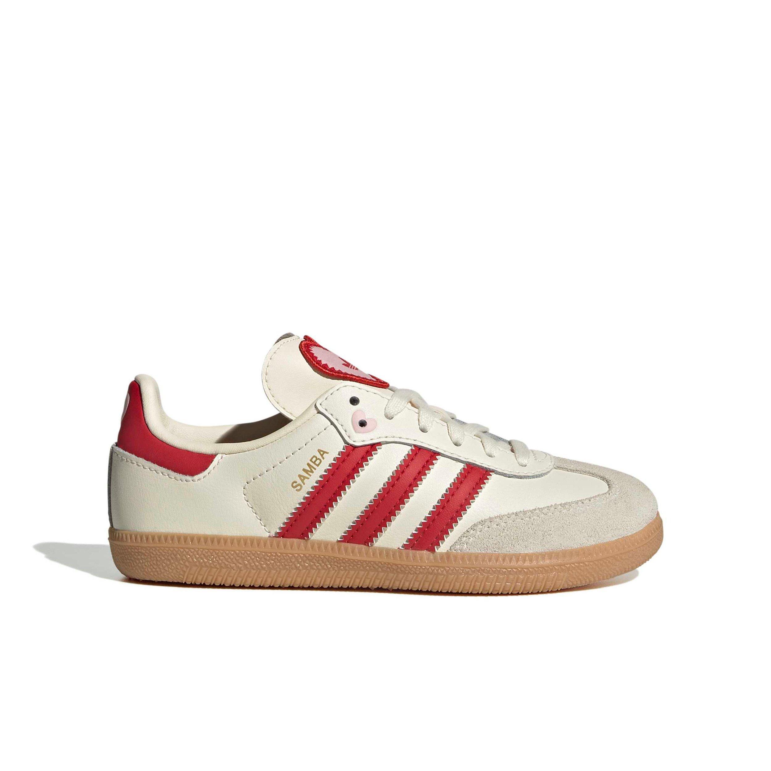 adidas Originals Samba OG "Cream White/Better Scarlet/Gum 3" Preschool Girls' Shoe - CREAM/SCARLET/GUM Thumbnail View 1
