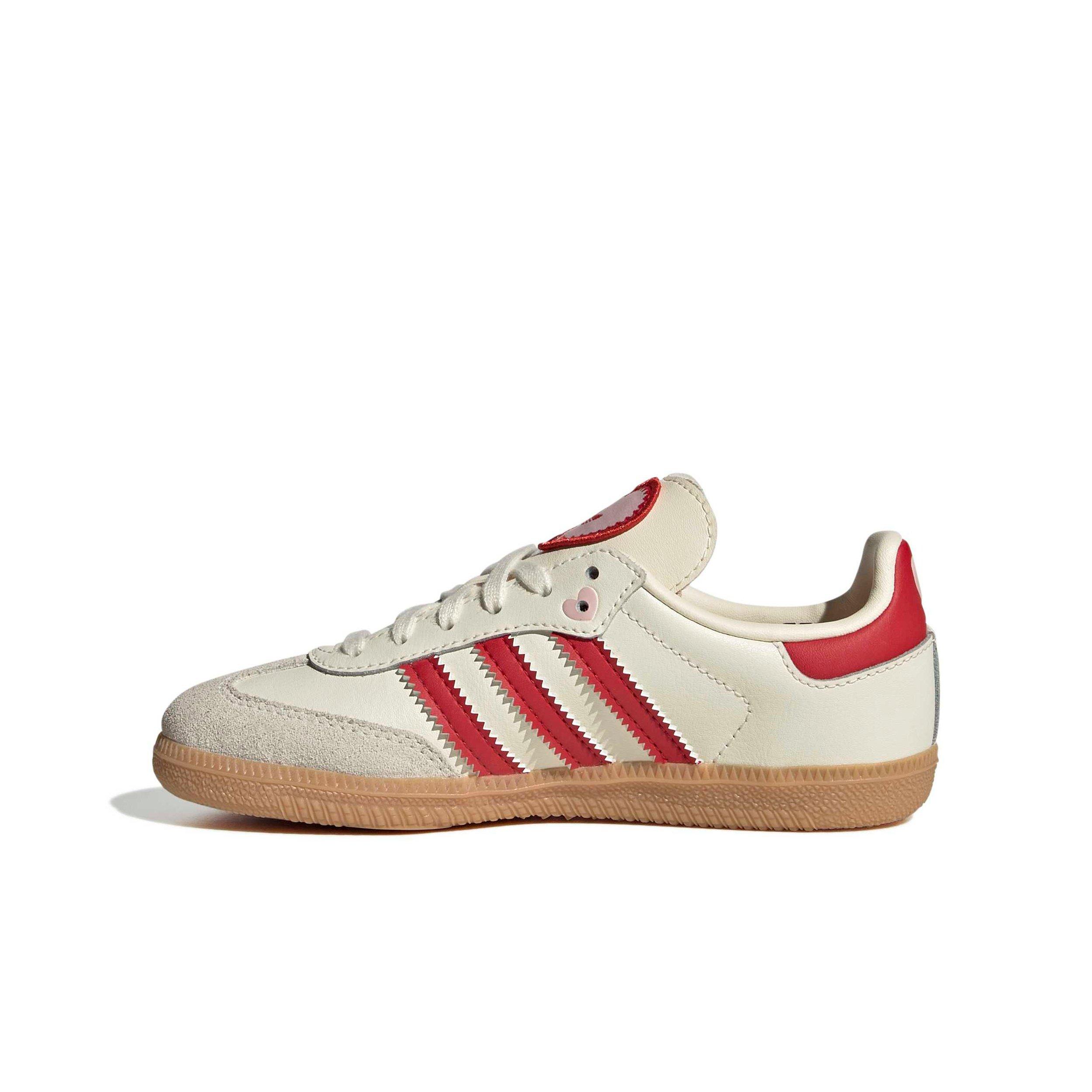 adidas Originals Samba OG "Cream White/Better Scarlet/Gum 3" Preschool Girls' Shoe - CREAM/SCARLET/GUM Thumbnail View 2