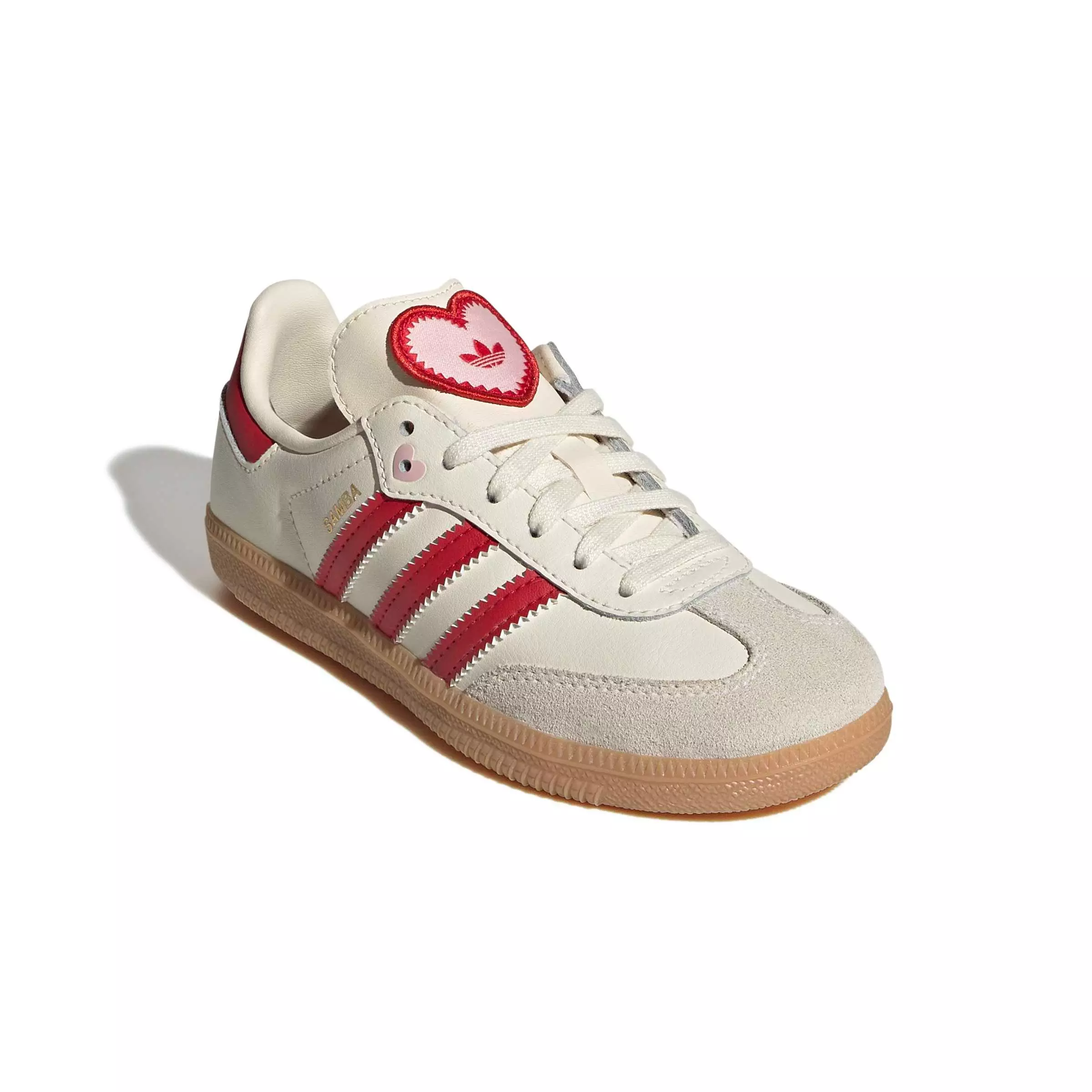adidas Originals Samba OG "Cream White/Better Scarlet/Gum 3" Preschool Girls' Shoe - CREAM/SCARLET/GUM