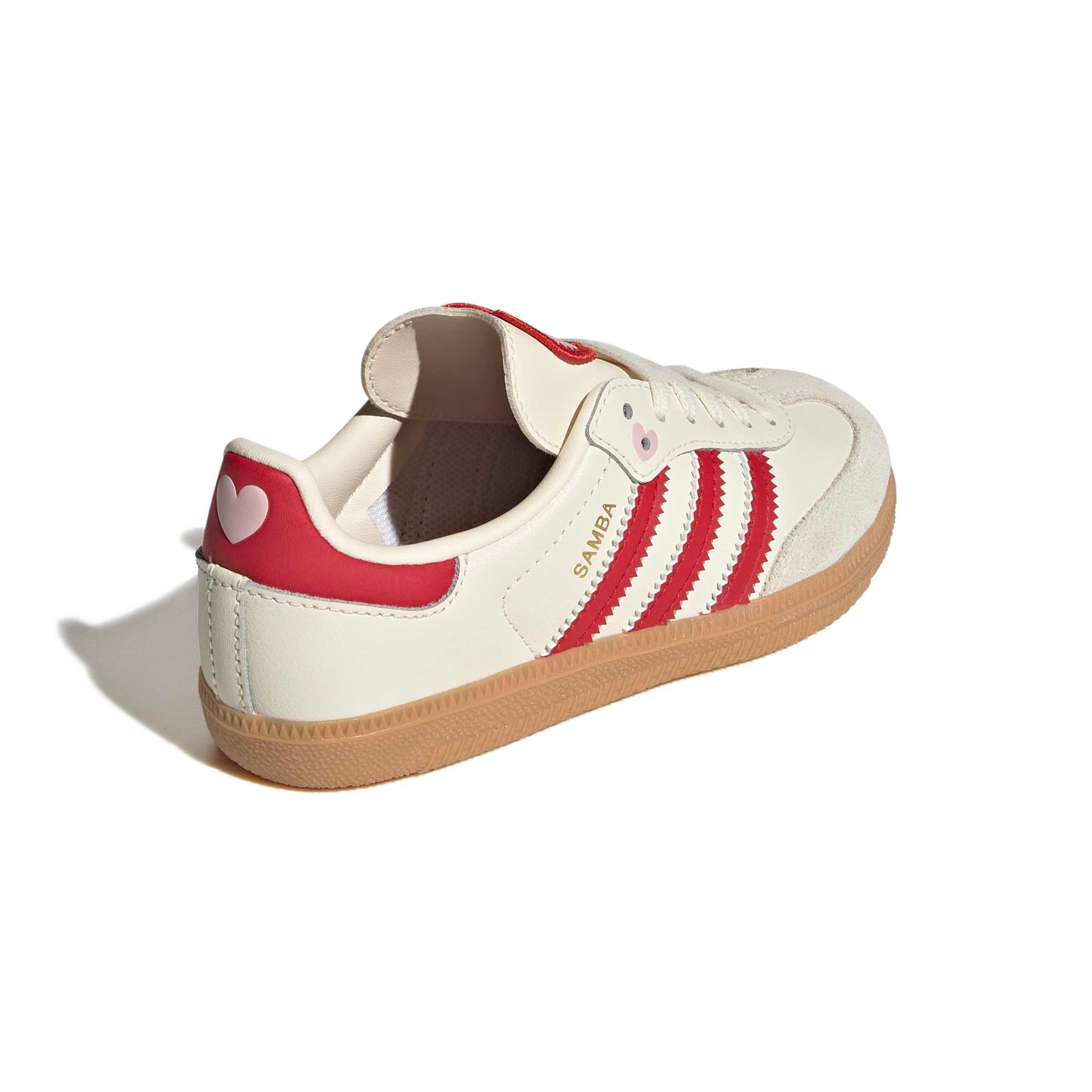 adidas Originals Samba OG "Cream White/Better Scarlet/Gum 3" Preschool Girls' Shoe - CREAM/SCARLET/GUM Thumbnail View 4