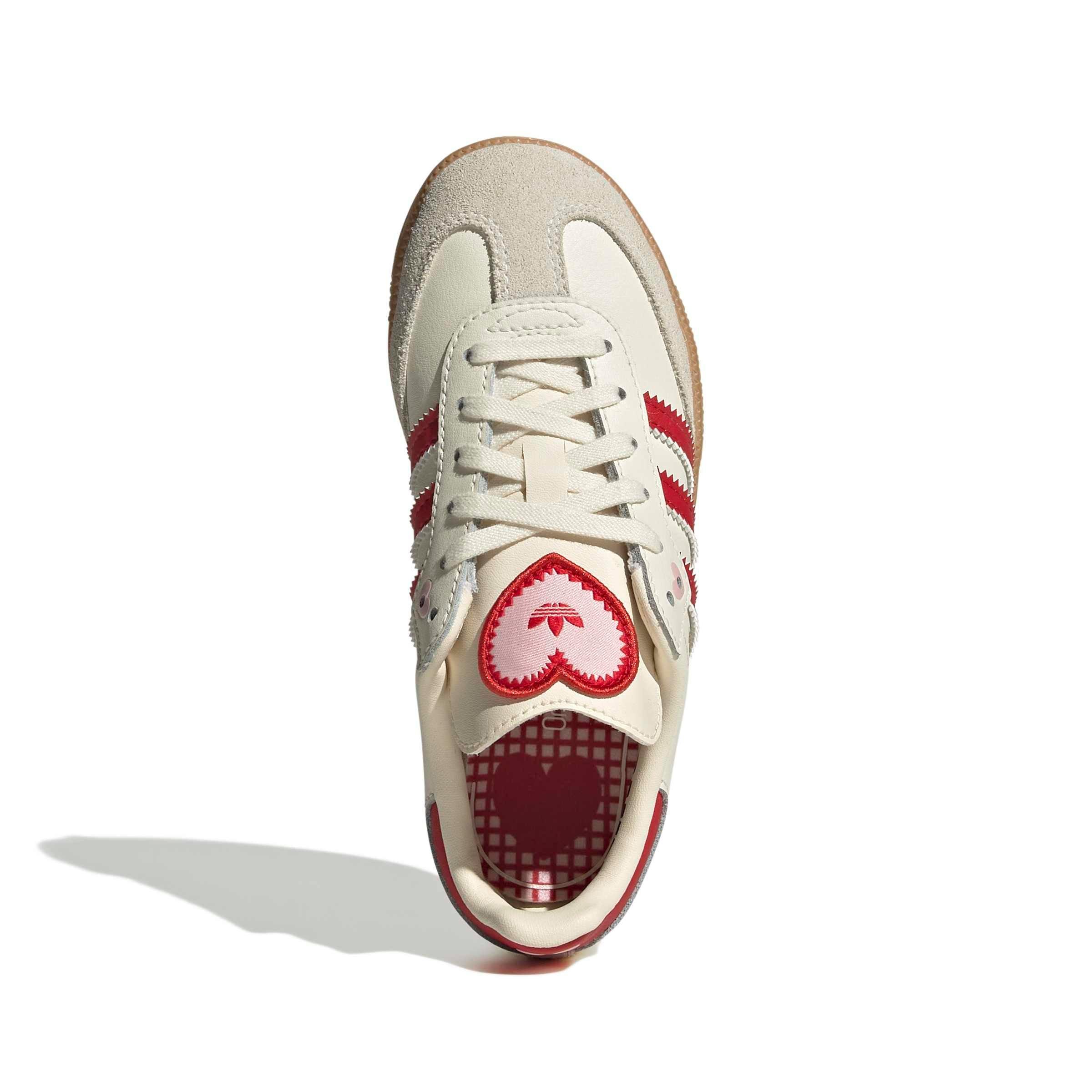 adidas Originals Samba OG "Cream White/Better Scarlet/Gum 3" Preschool Girls' Shoe - CREAM/SCARLET/GUM Thumbnail View 5