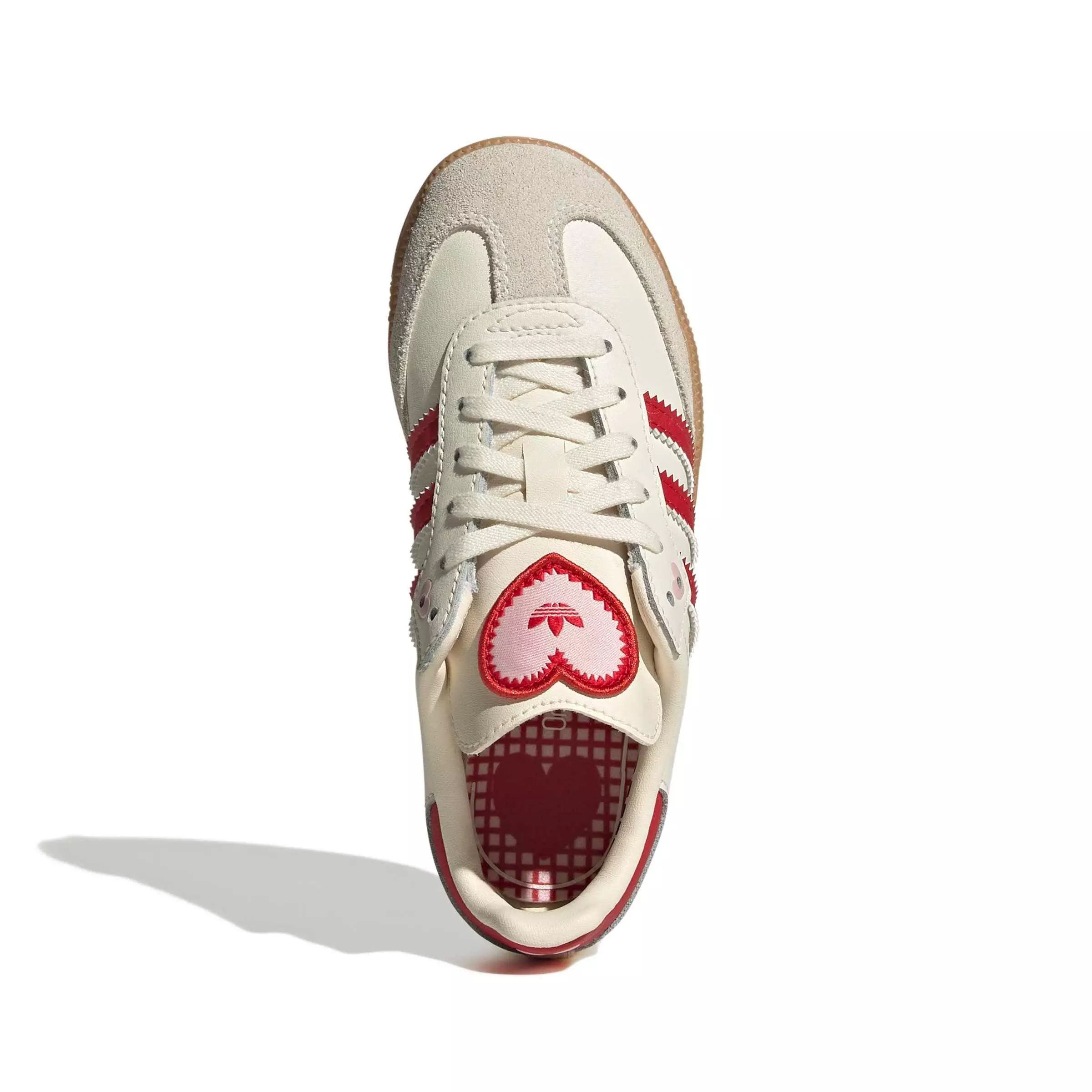 adidas Originals Samba OG "Cream White/Better Scarlet/Gum 3" Preschool Girls' Shoe - CREAM/SCARLET/GUM