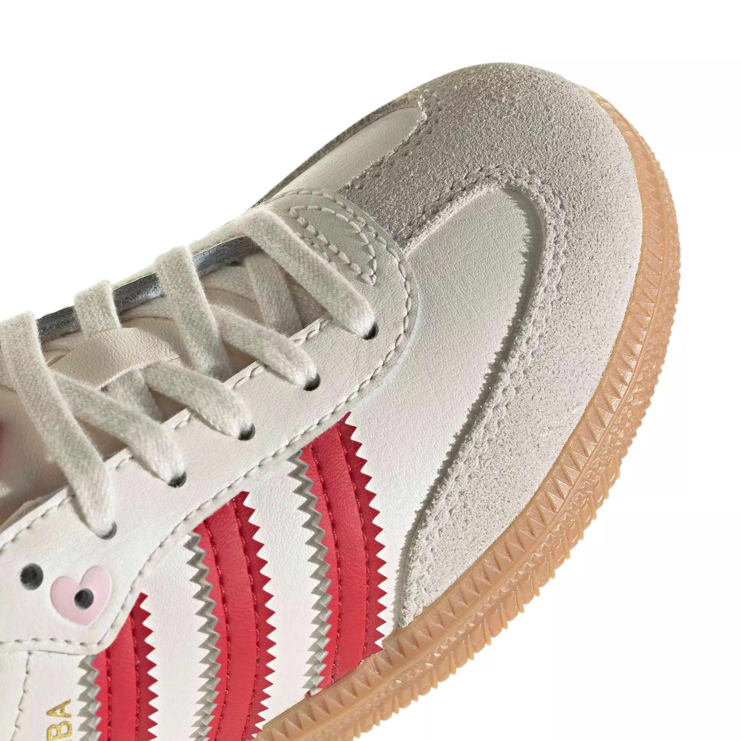 adidas Originals Samba OG "Cream White/Better Scarlet/Gum 3" Preschool Girls' Shoe - CREAM/SCARLET/GUM