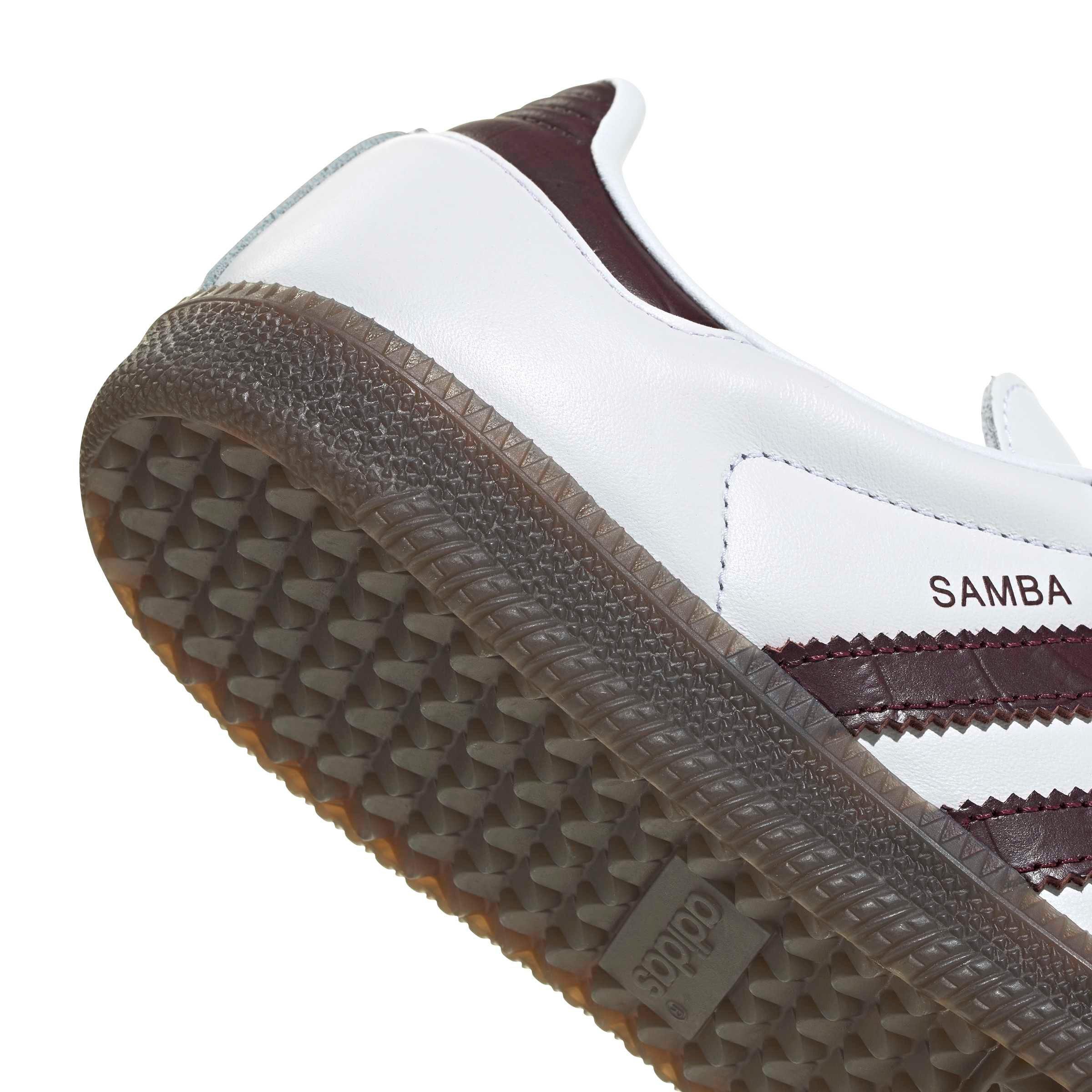 adidas Originals Samba OG "Ftwr White/Maroon/Gum 5" Women's Shoe - WHITE/MAROON/GUM