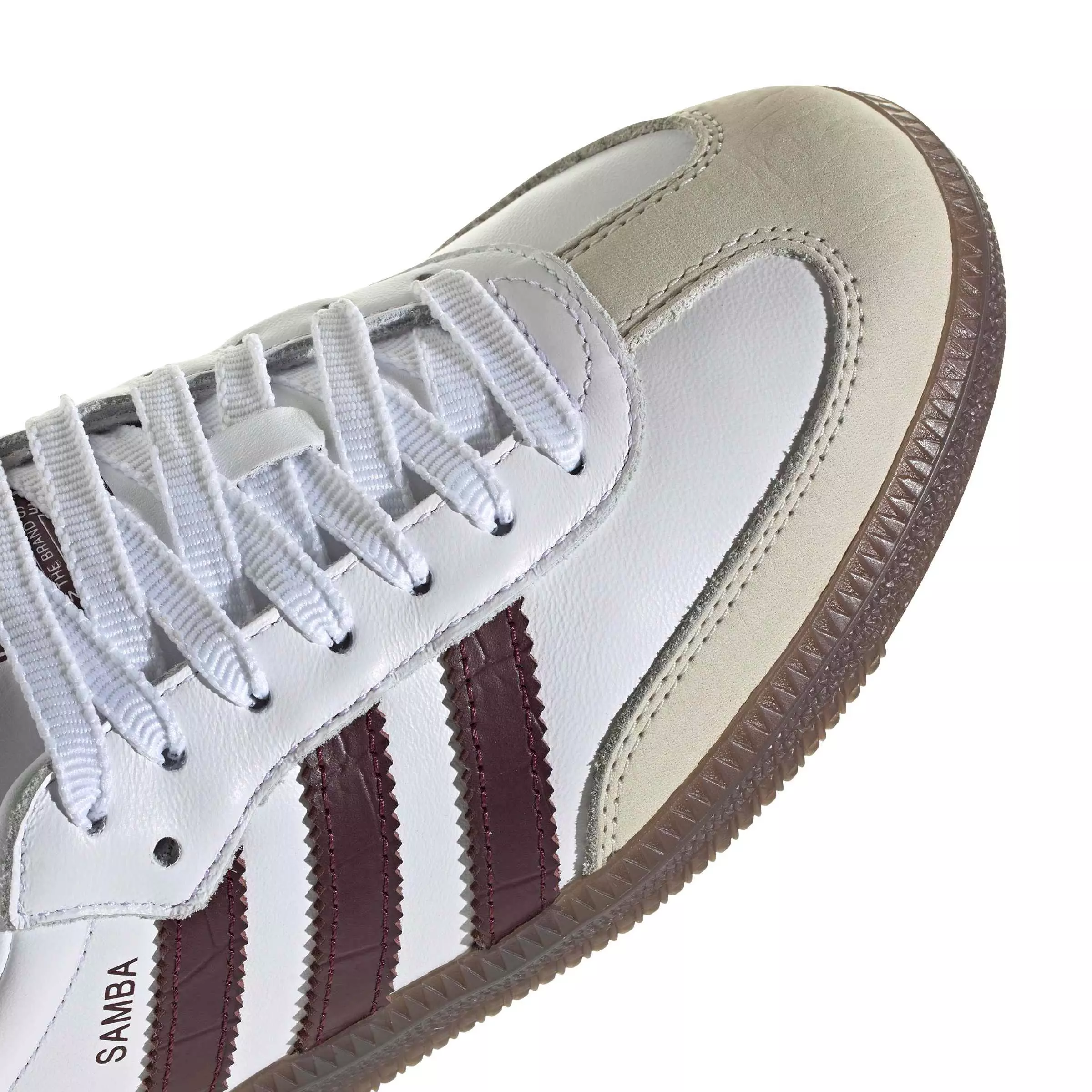 adidas Originals Samba OG "Ftwr White/Maroon/Gum 5" Women's Shoe - WHITE/MAROON/GUM