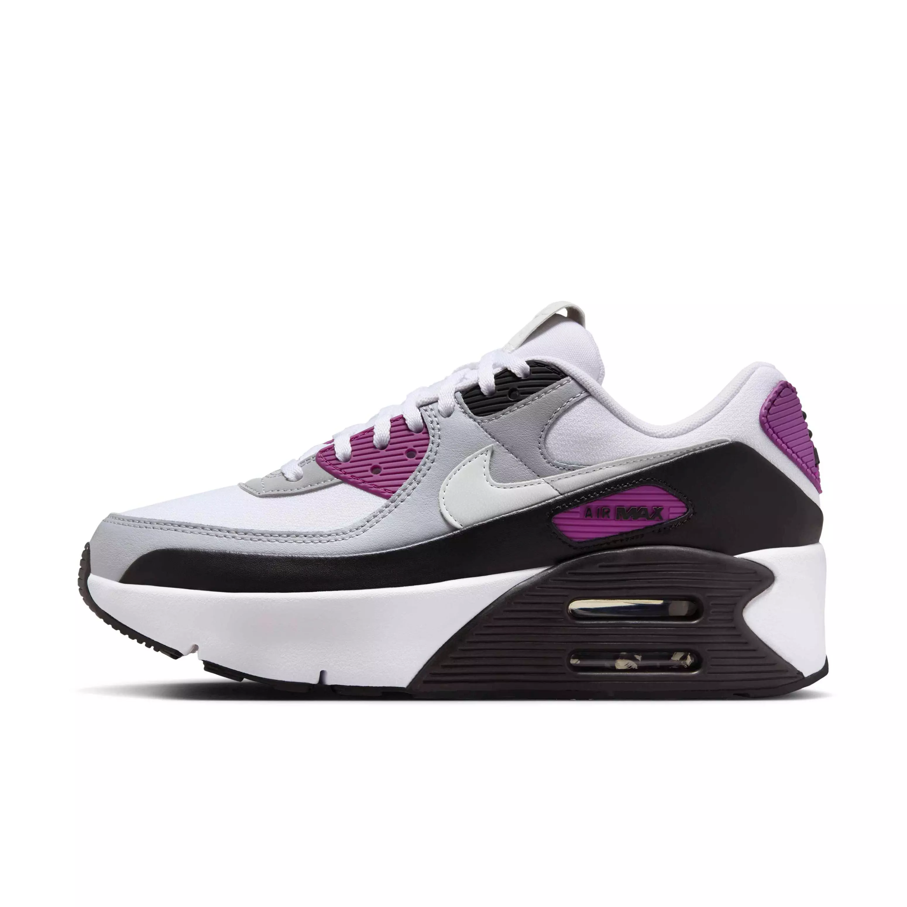 Nike Air Max 90 LV8 "White/Bold Berry/Wolf Grey/Photon Dust" Women's Shoe - WHITE/BERRY/GREY/DUST