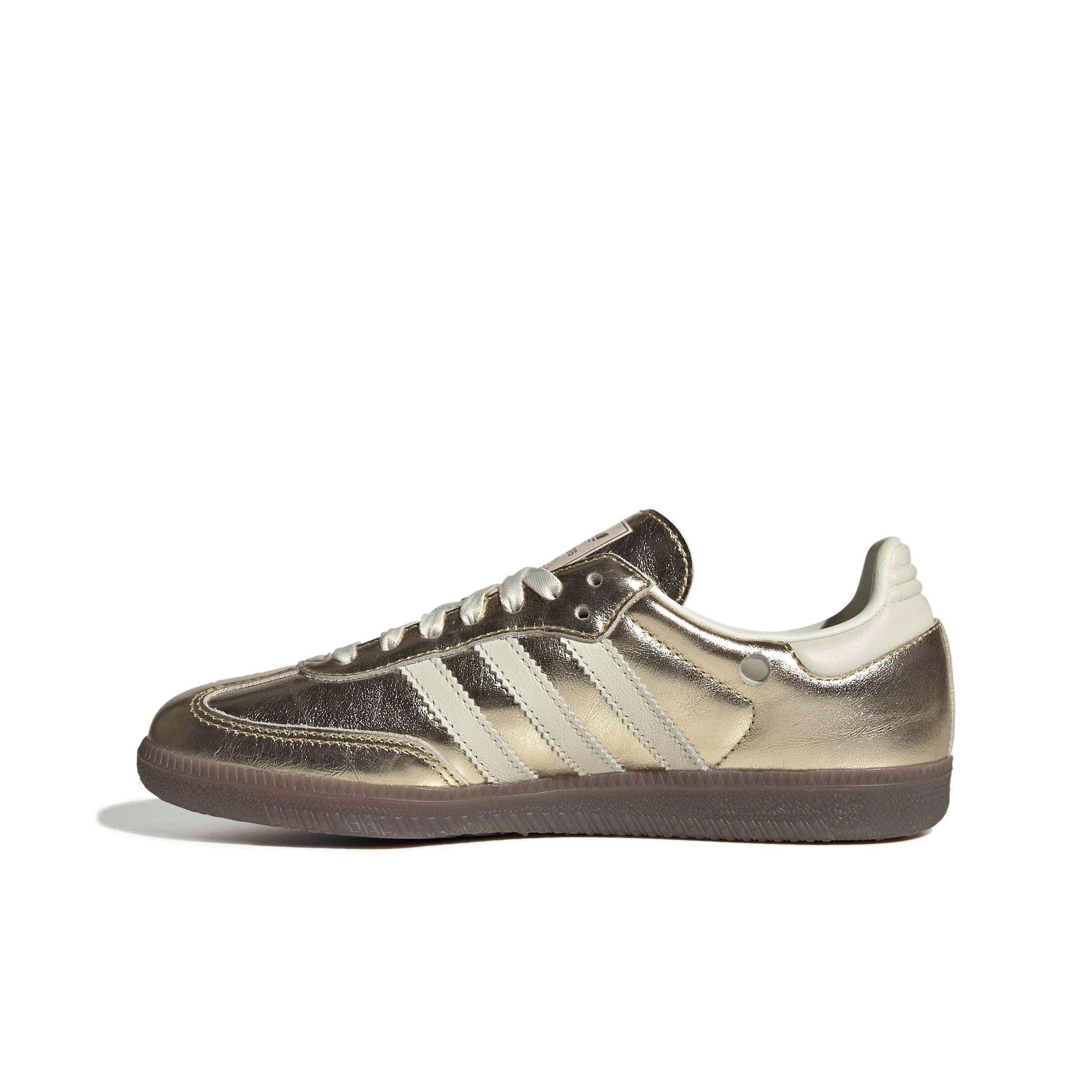 adidas Originals Samba OG "Gold Metallic/Off White/Gum 5" Women's Shoe - GOLD/OFF WHITE/GUM