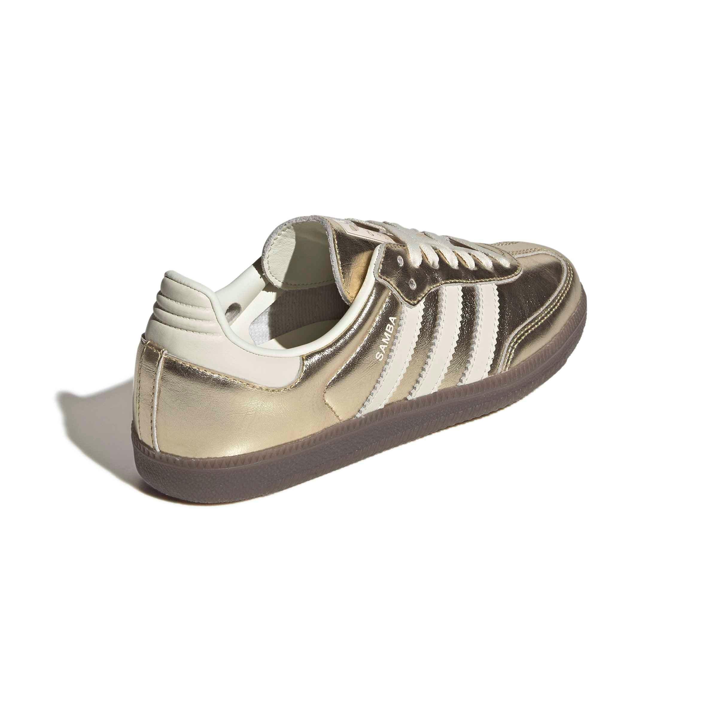 adidas Originals Samba OG "Gold Metallic/Off White/Gum 5" Women's Shoe - GOLD/OFF WHITE/GUM