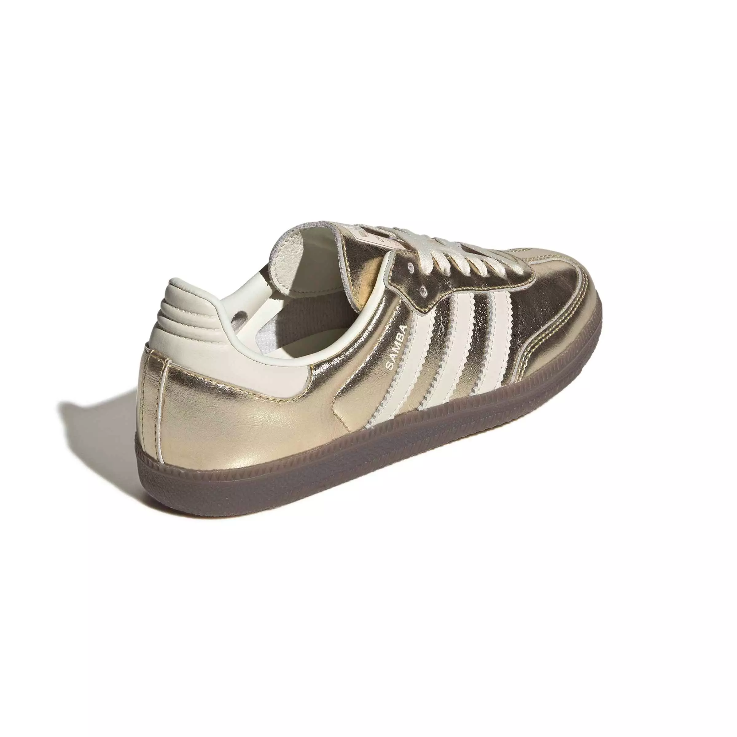 adidas Originals Samba OG "Gold Metallic/Off White/Gum 5" Women's Shoe - GOLD/OFF WHITE/GUM