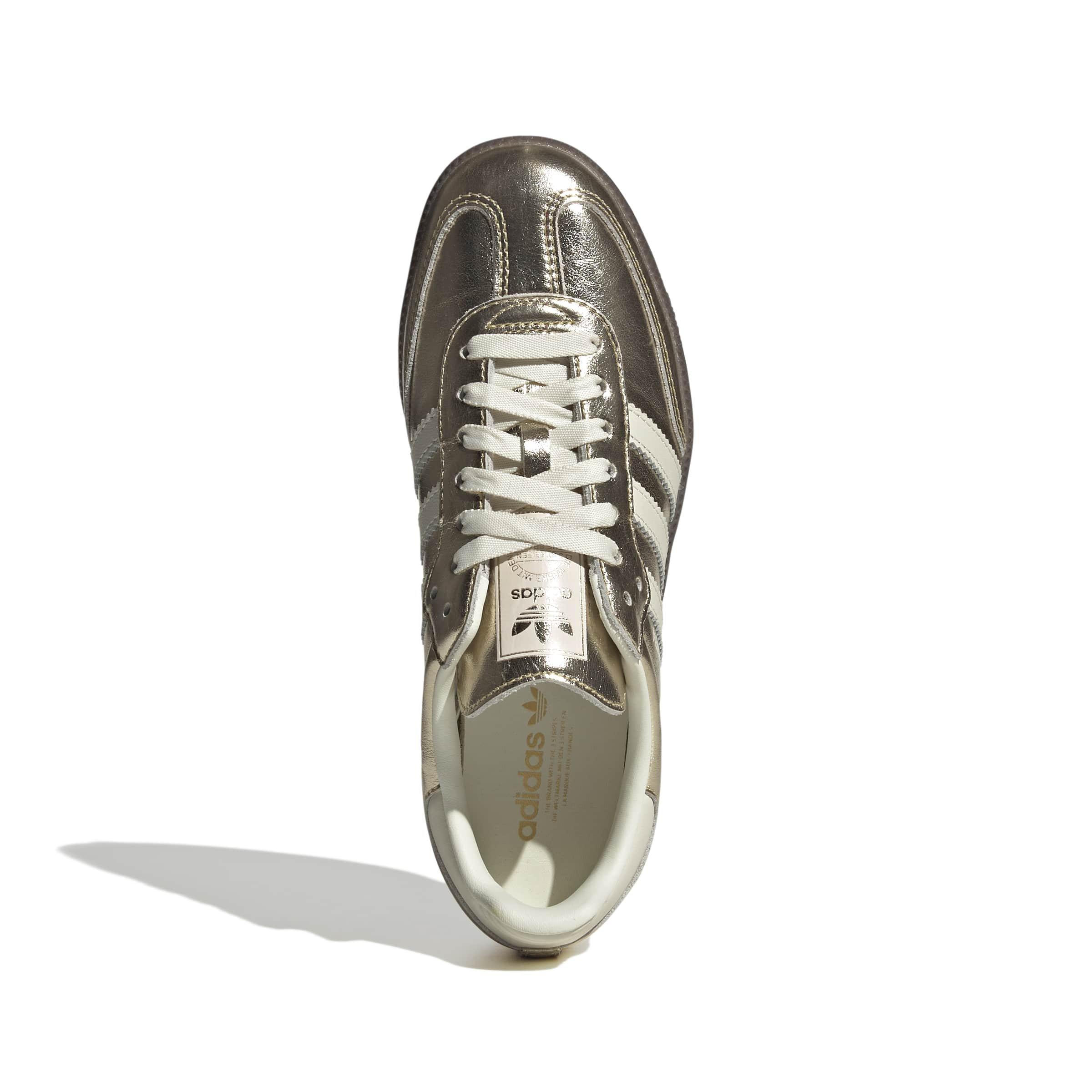 adidas Originals Samba OG "Gold Metallic/Off White/Gum 5" Women's Shoe - GOLD/OFF WHITE/GUM