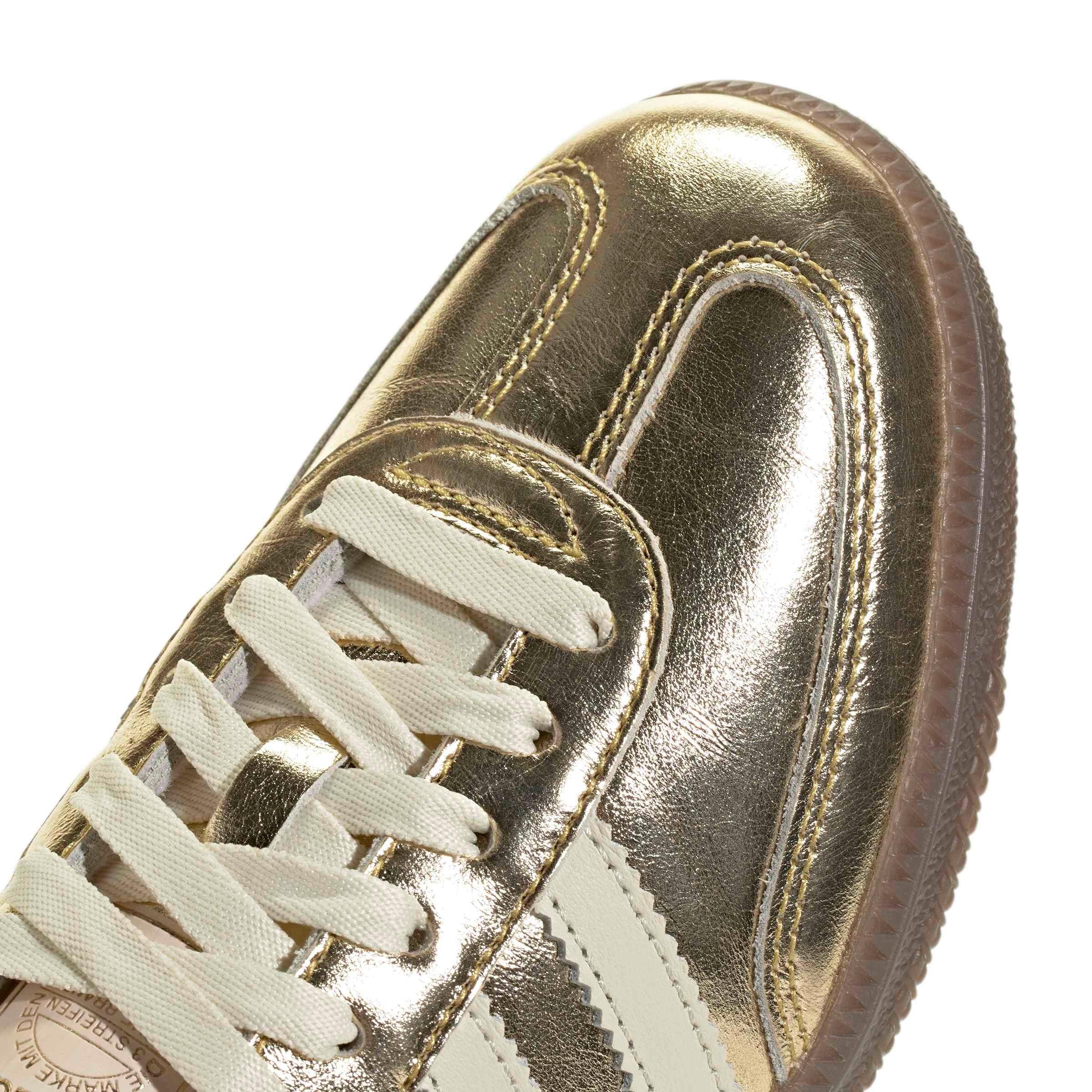 adidas Originals Samba OG "Gold Metallic/Off White/Gum 5" Women's Shoe - GOLD/OFF WHITE/GUM