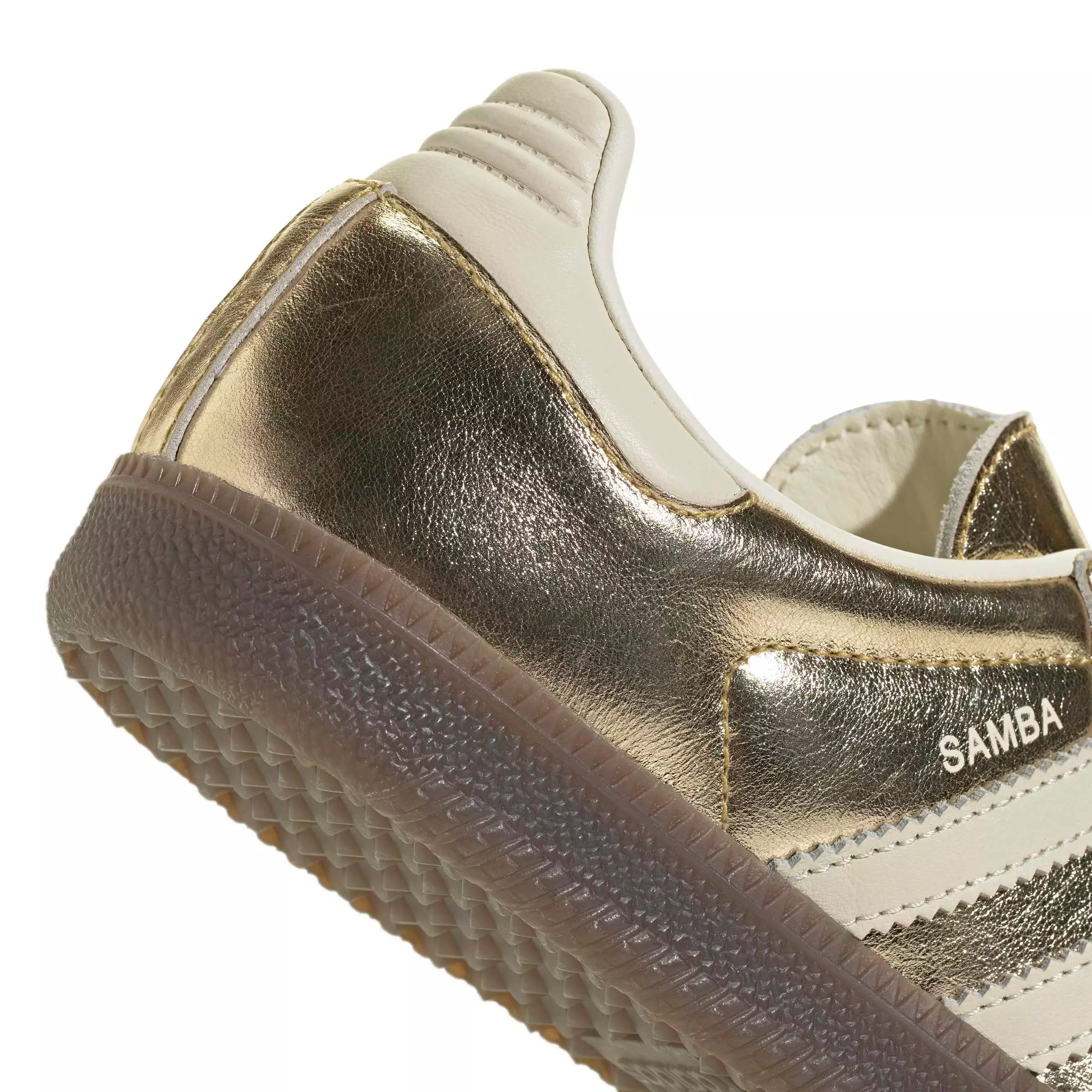 adidas Originals Samba OG "Gold Metallic/Off White/Gum 5" Women's Shoe - GOLD/OFF WHITE/GUM