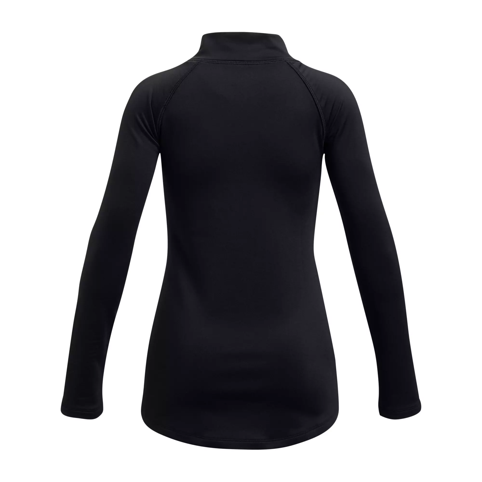 Under Armour Girls' Black/White ColdGear® Cozy Long Sleeve Mock - BLACK/WHITE