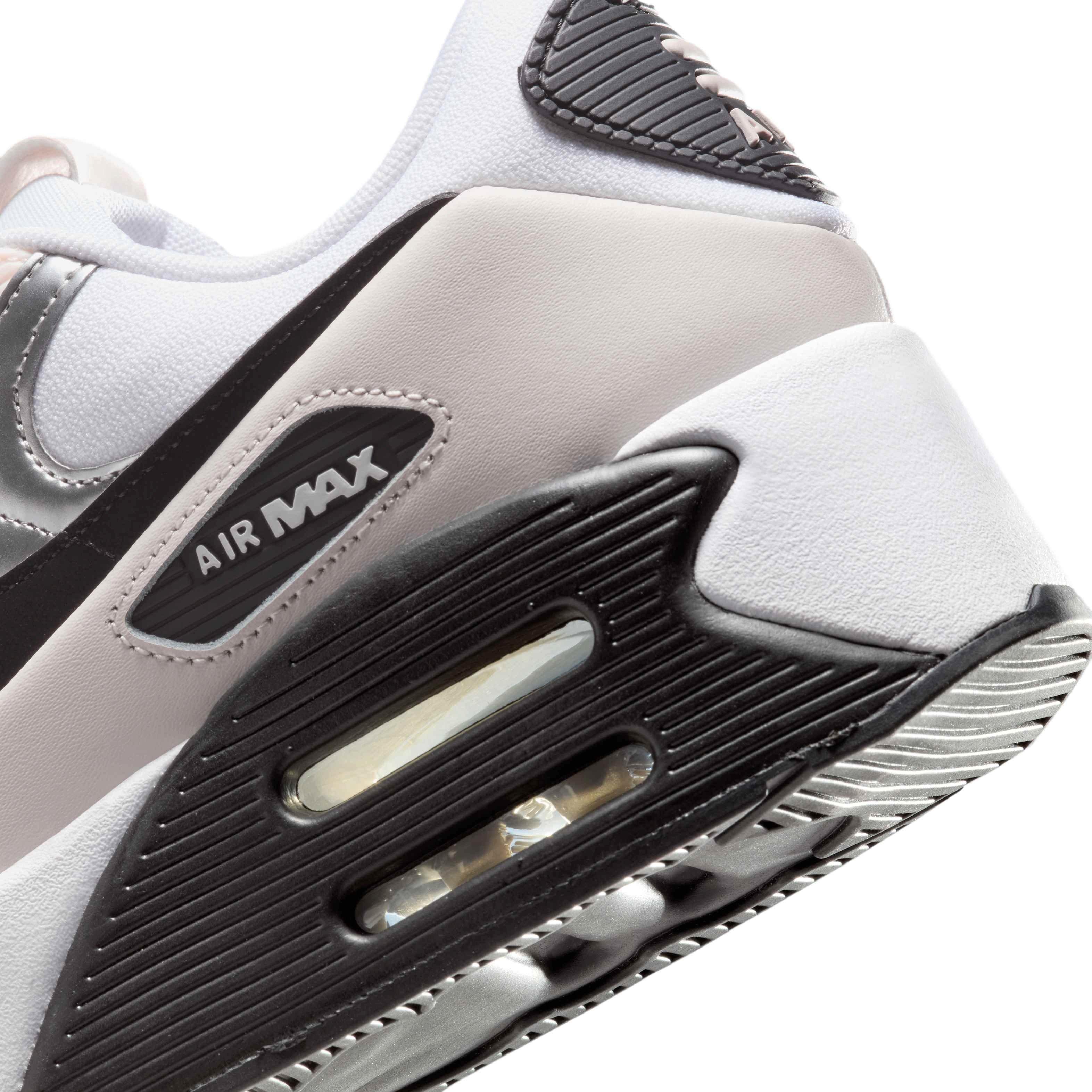 Nike Air Max 90 LV8 Women's "White/Phantom/Metallic Silver/Black" Shoe