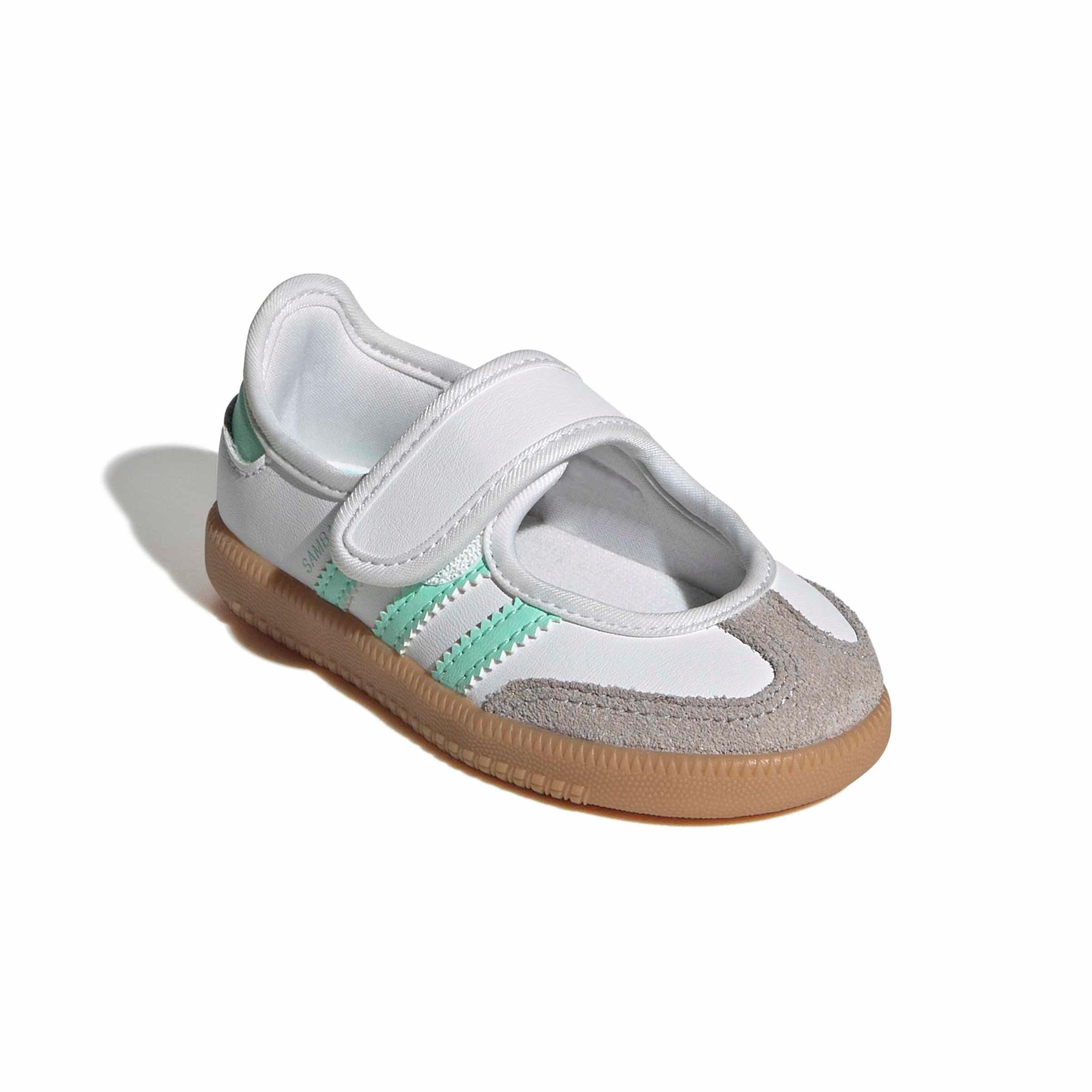 adidas Originals Samba Jane Infant Girls' "Ftwr White/Easy Green/Gum 3" Shoe