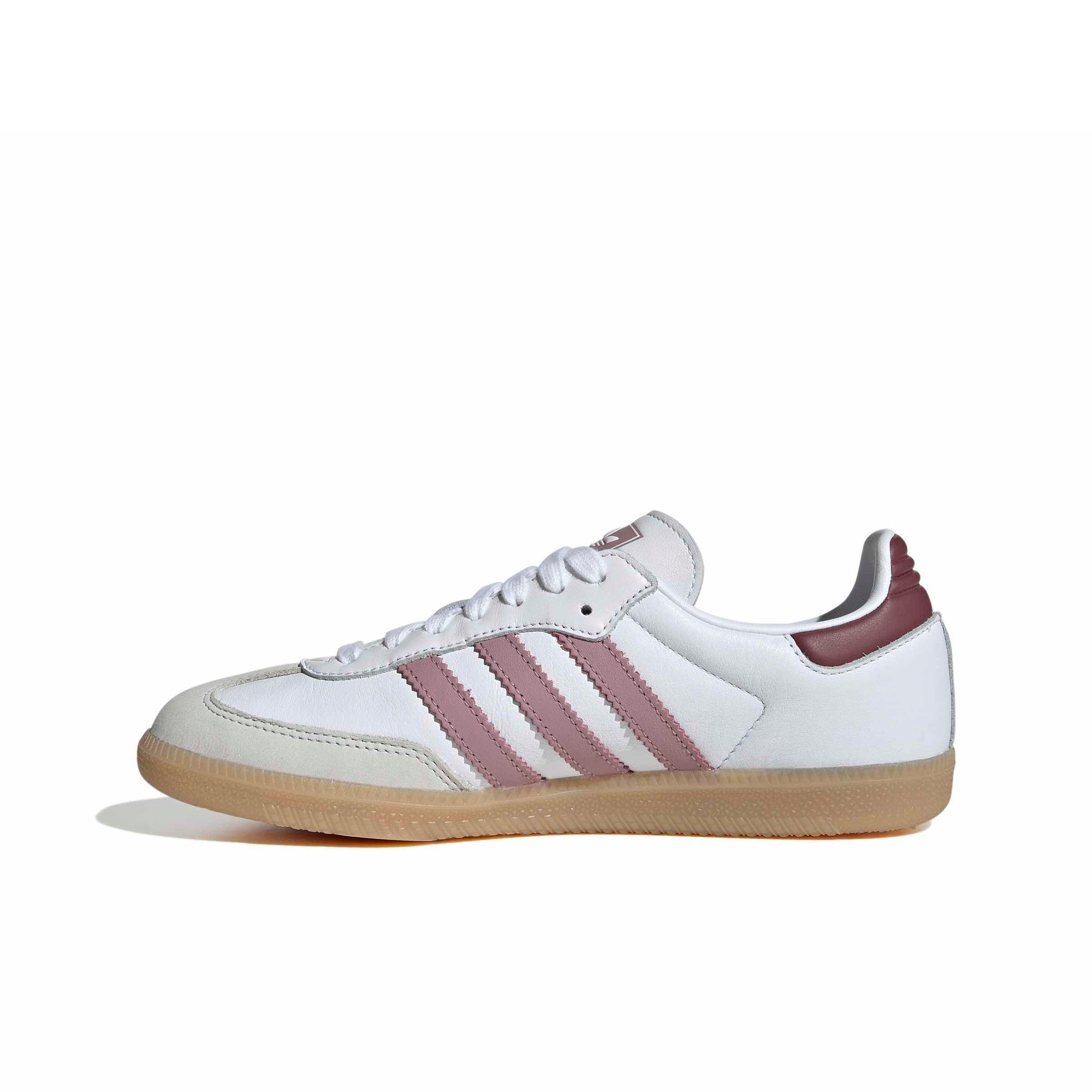 adidas Originals Samba OG "Ftwr White/Magic Mauve/Quiet Crimson" Women's Shoe - WHITE/MAUVE/CRIMSON