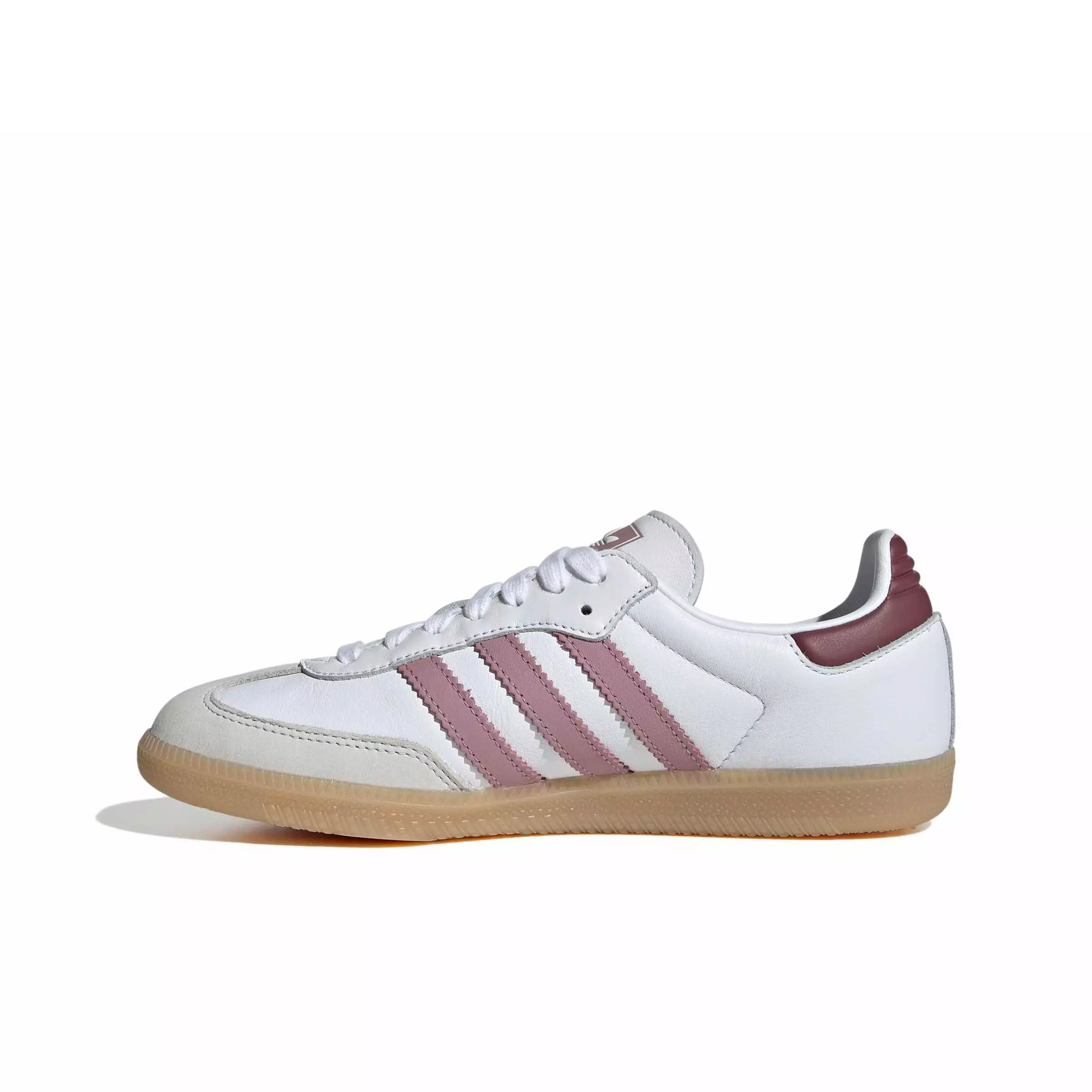 adidas Originals Samba OG "Ftwr White/Magic Mauve/Quiet Crimson" Women's Shoe - WHITE/MAUVE/CRIMSON