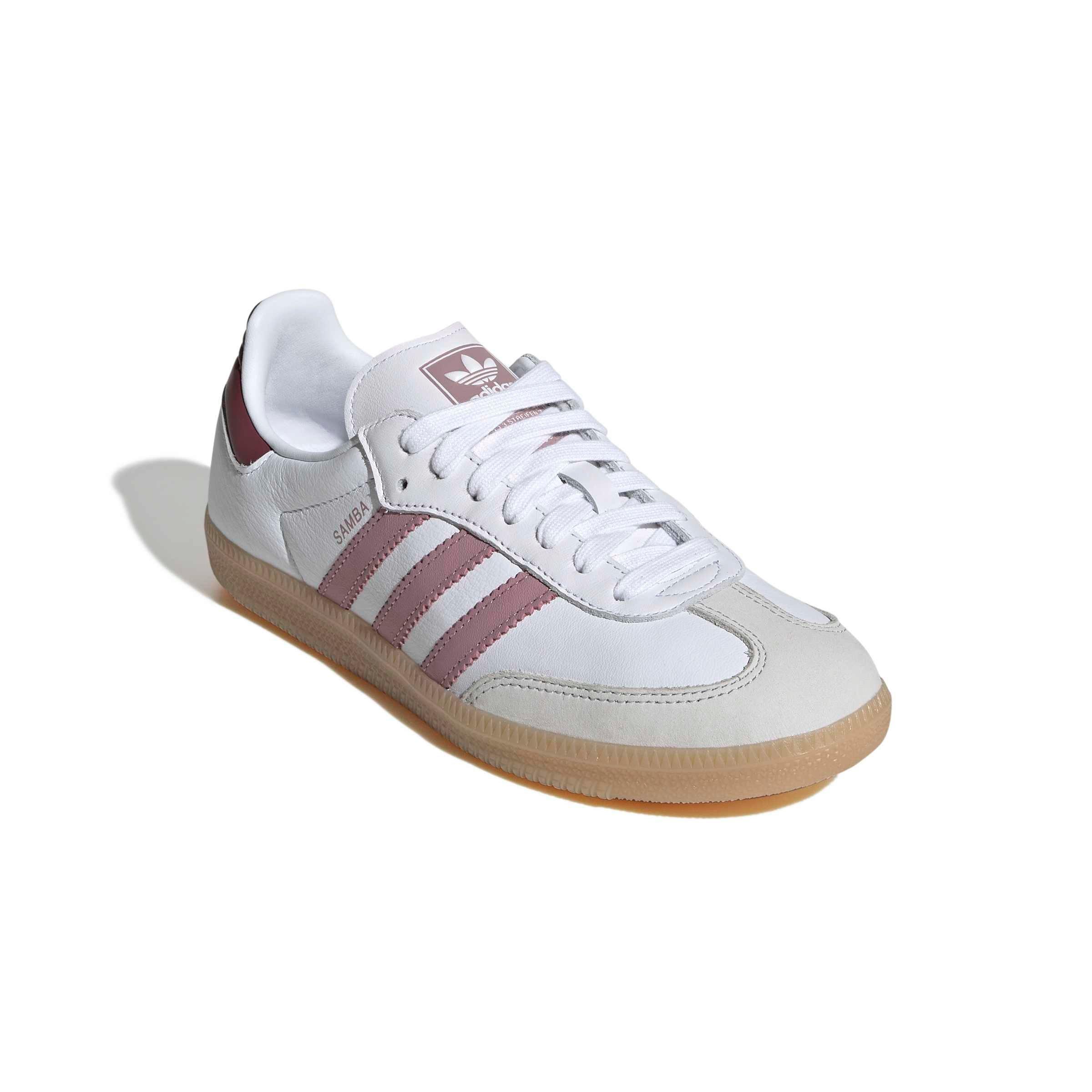 adidas Originals Samba OG "Ftwr White/Magic Mauve/Quiet Crimson" Women's Shoe - WHITE/MAUVE/CRIMSON