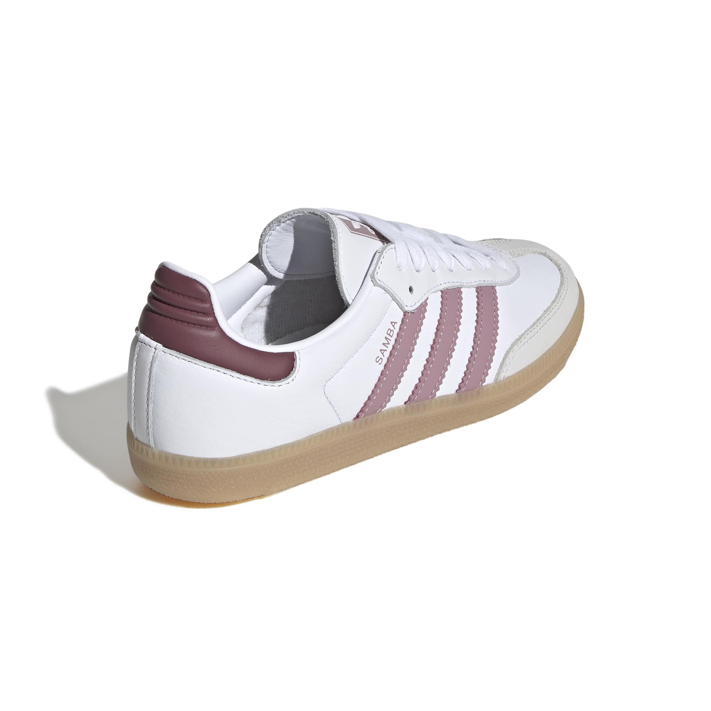 adidas Originals Samba OG "Ftwr White/Magic Mauve/Quiet Crimson" Women's Shoe - WHITE/MAUVE/CRIMSON