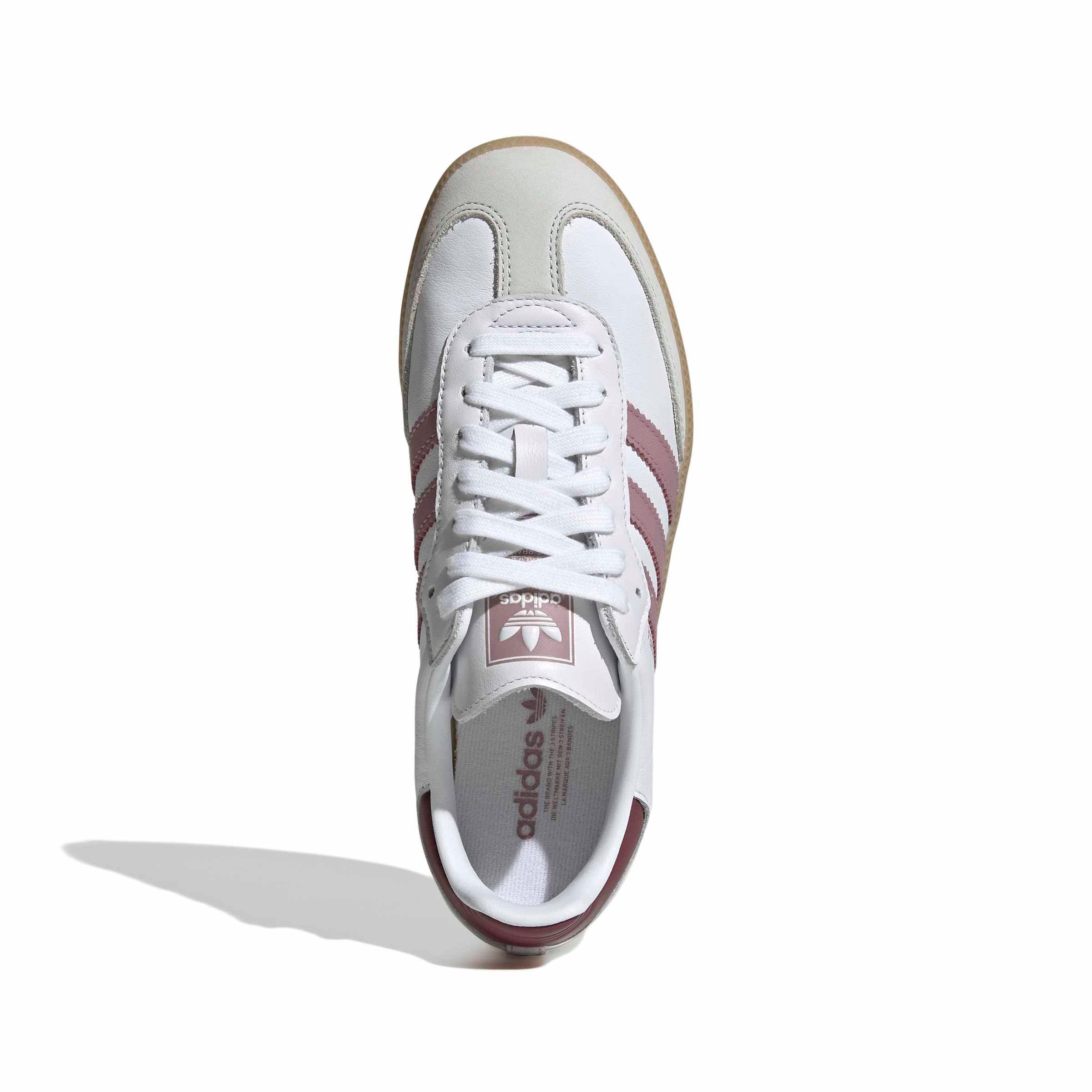 adidas Originals Samba OG "Ftwr White/Magic Mauve/Quiet Crimson" Women's Shoe - WHITE/MAUVE/CRIMSON
