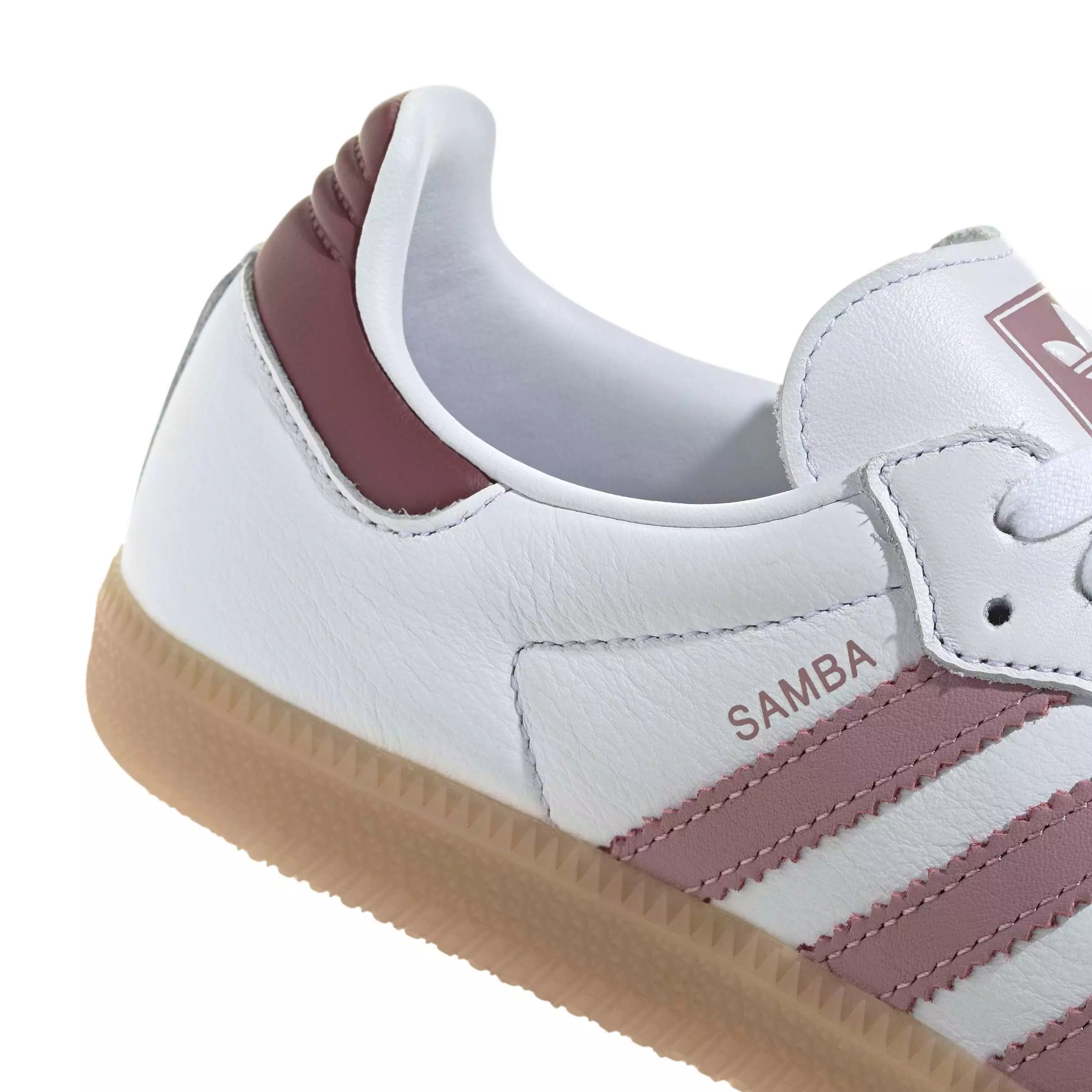 adidas Originals Samba OG "Ftwr White/Magic Mauve/Quiet Crimson" Women's Shoe - WHITE/MAUVE/CRIMSON