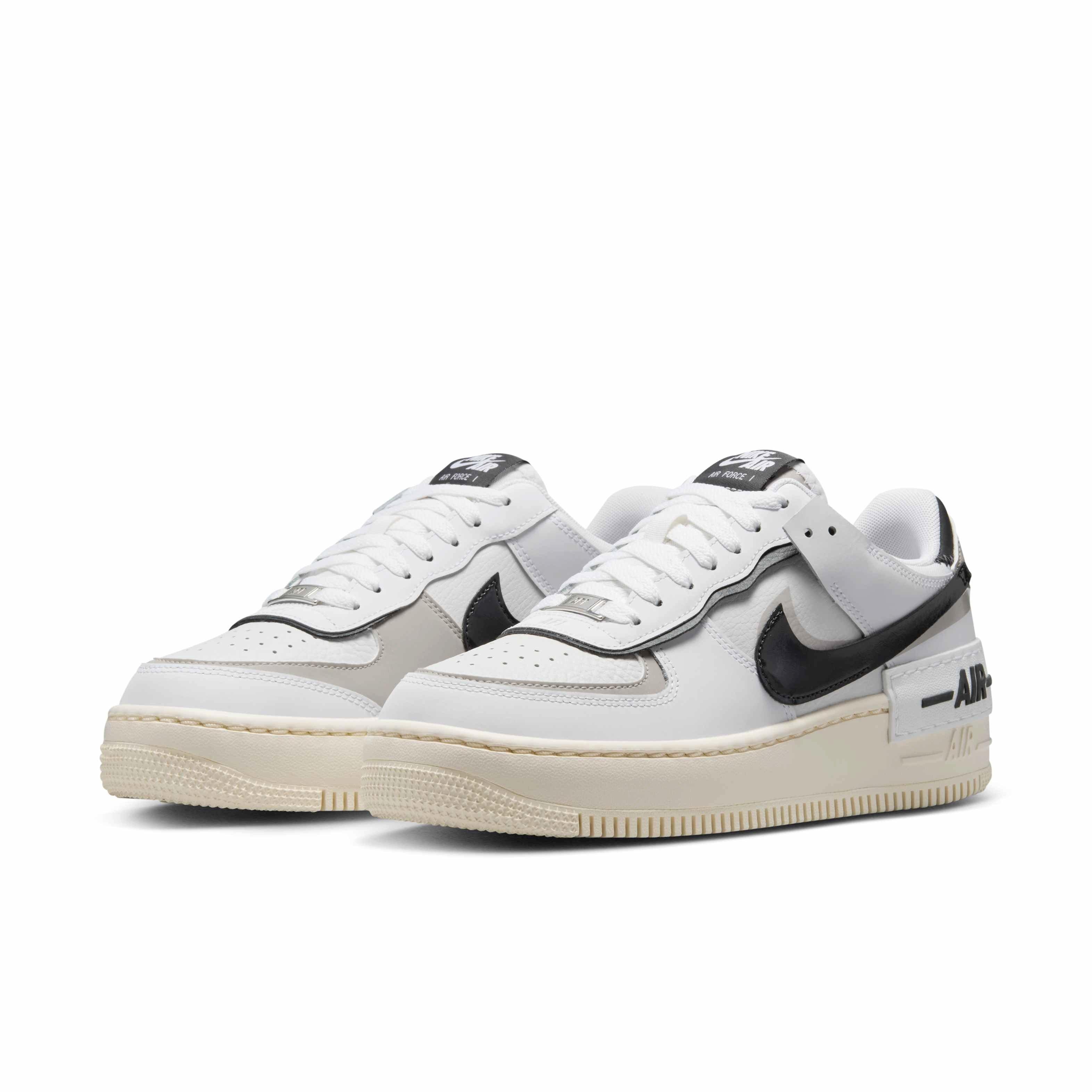 Nike Air Force 1 Shadow "White/College Grey/Platinum Tint/Off Noir" Women's Shoe - WHITE/GREY/PLATINUM/OFF NOIR Thumbnail View 3