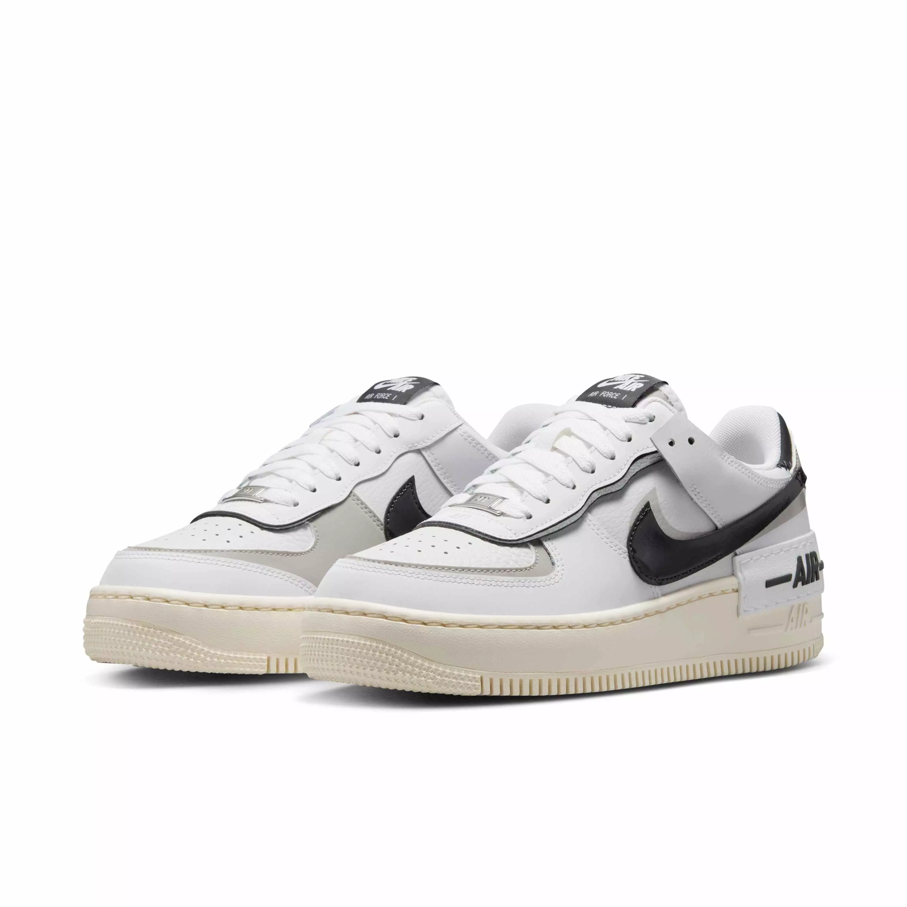 Nike Air Force 1 Shadow "White/College Grey/Platinum Tint/Off Noir" Women's Shoe - WHITE/GREY/PLATINUM/OFF NOIR