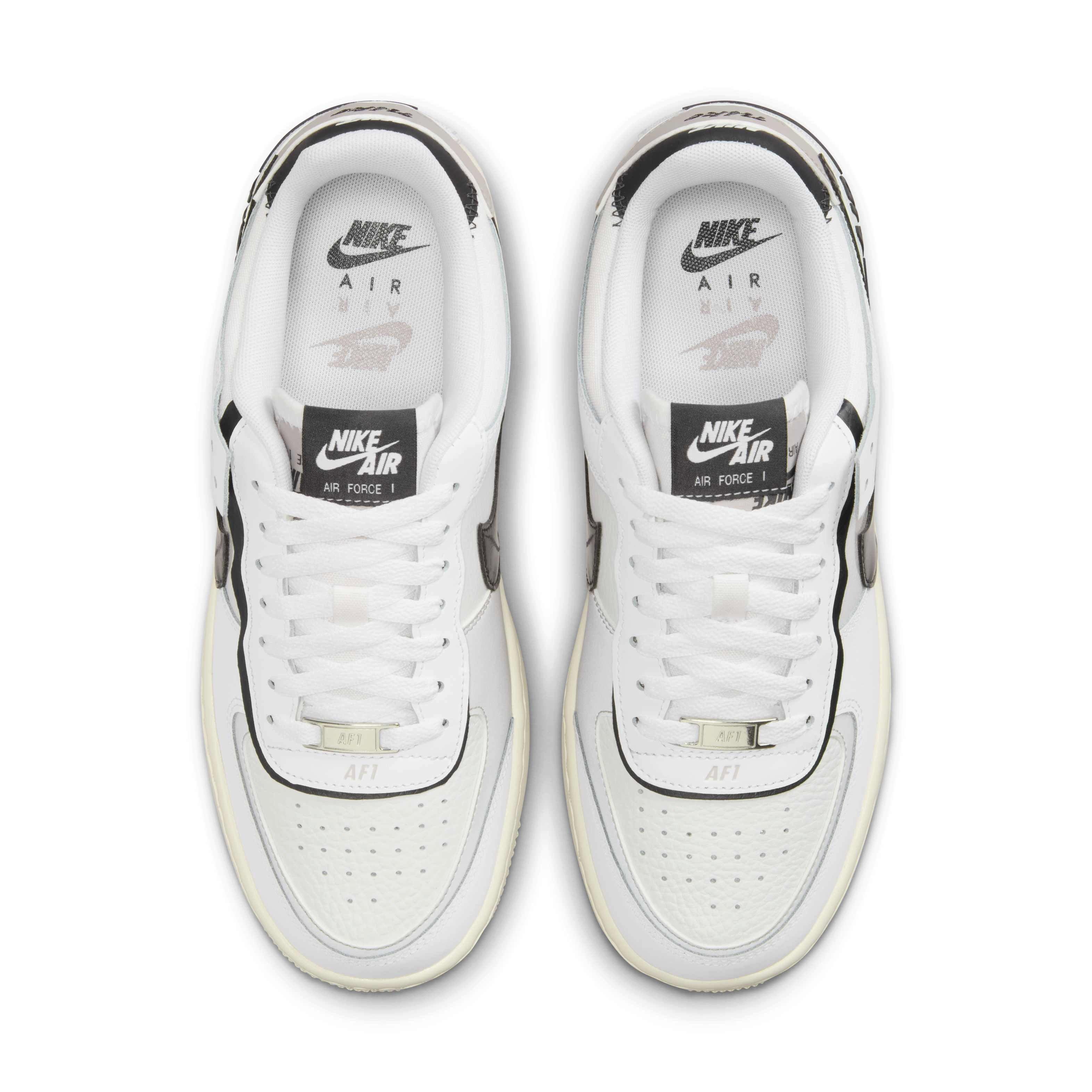Nike Air Force 1 Shadow "White/College Grey/Platinum Tint/Off Noir" Women's Shoe - WHITE/GREY/PLATINUM/OFF NOIR Thumbnail View 4