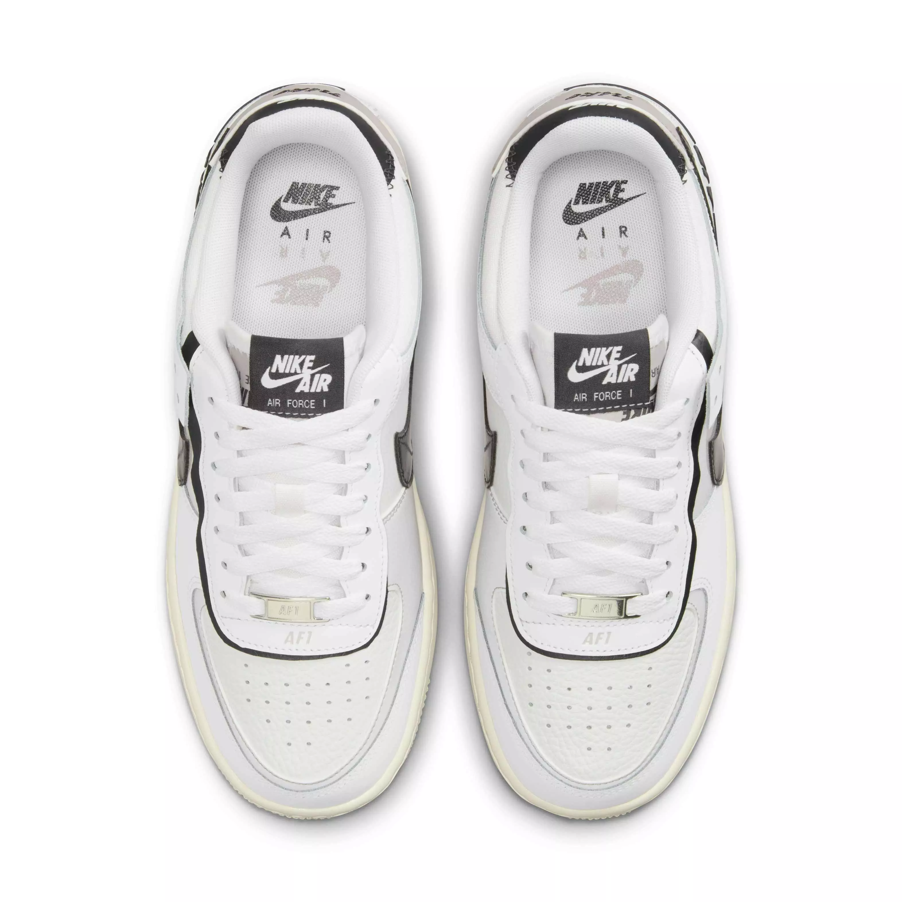 Nike Air Force 1 Shadow "White/College Grey/Platinum Tint/Off Noir" Women's Shoe - WHITE/GREY/PLATINUM/OFF NOIR