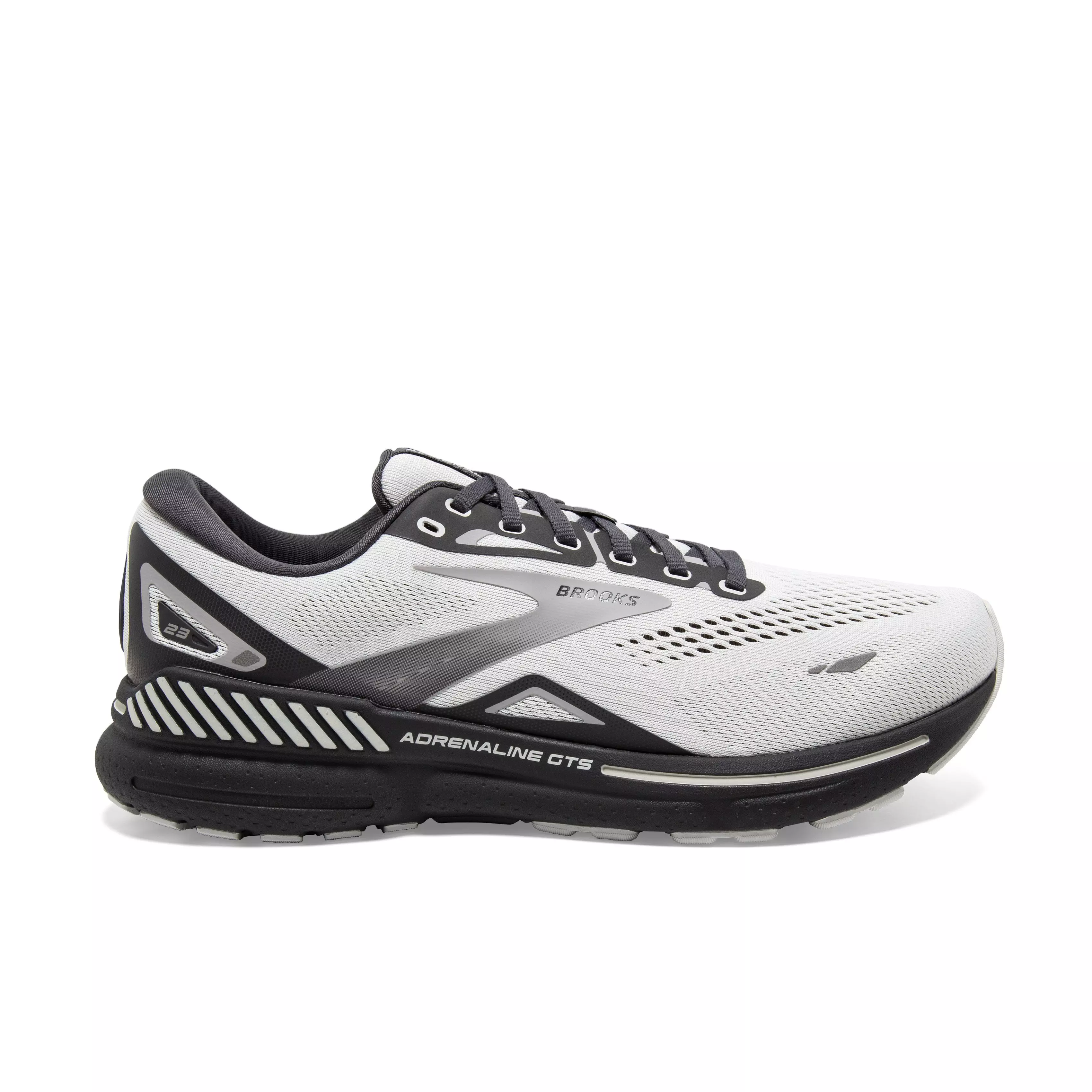 Brooks Adrenaline GTS 23 "Oyster/Ebony/Alloy" Men's Wide Running Shoe - OYSTER/EBONY/ALLOY