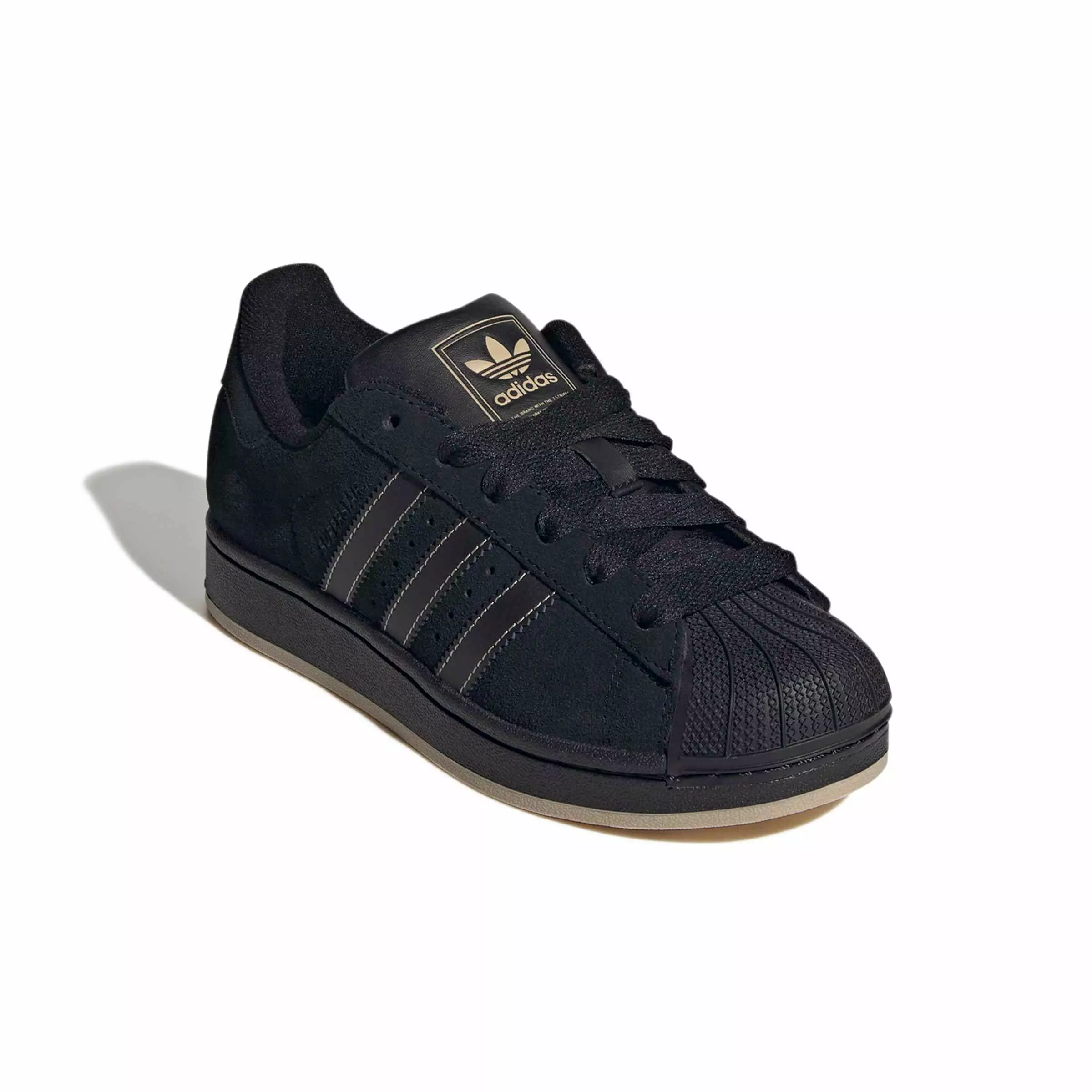 adidas Originals Superstar II "Core Black/Core Black/Stone Khaki" Grade School Boys' Shoe - BLACK/BLACK/STONE
