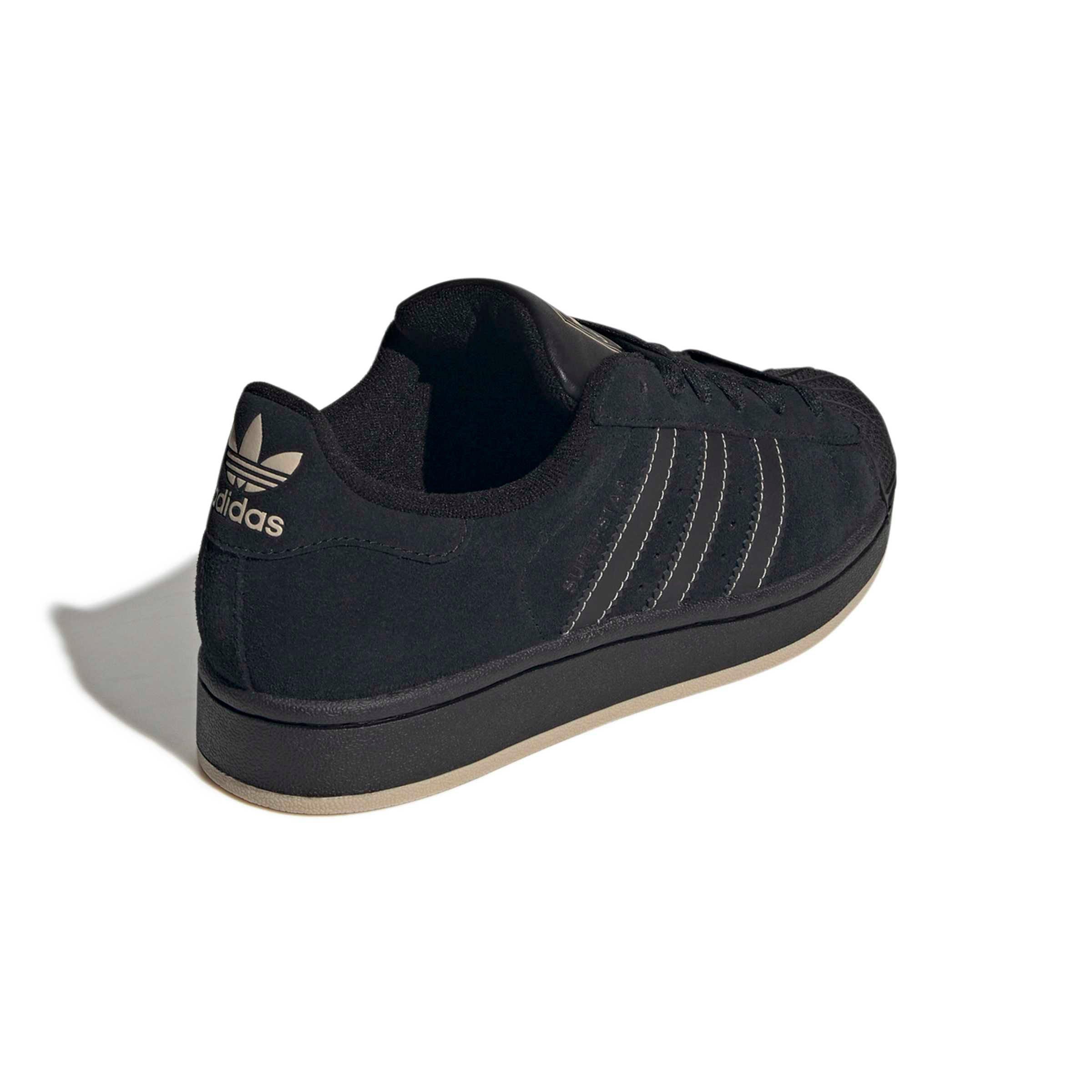 adidas Originals Superstar II "Core Black/Core Black/Stone Khaki" Grade School Boys' Shoe - BLACK/BLACK/STONE Thumbnail View 4
