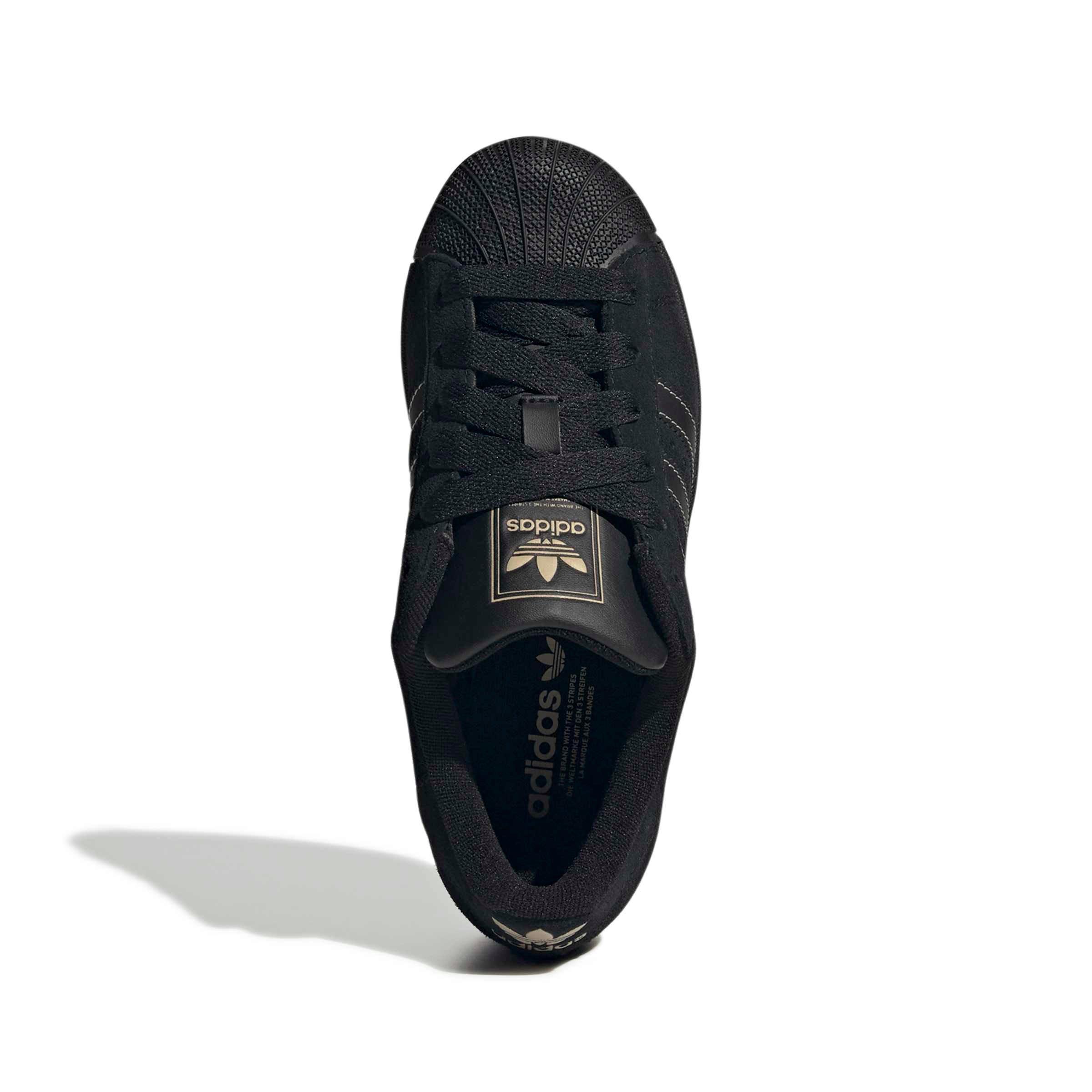 adidas Originals Superstar II "Core Black/Core Black/Stone Khaki" Grade School Boys' Shoe - BLACK/BLACK/STONE Thumbnail View 5