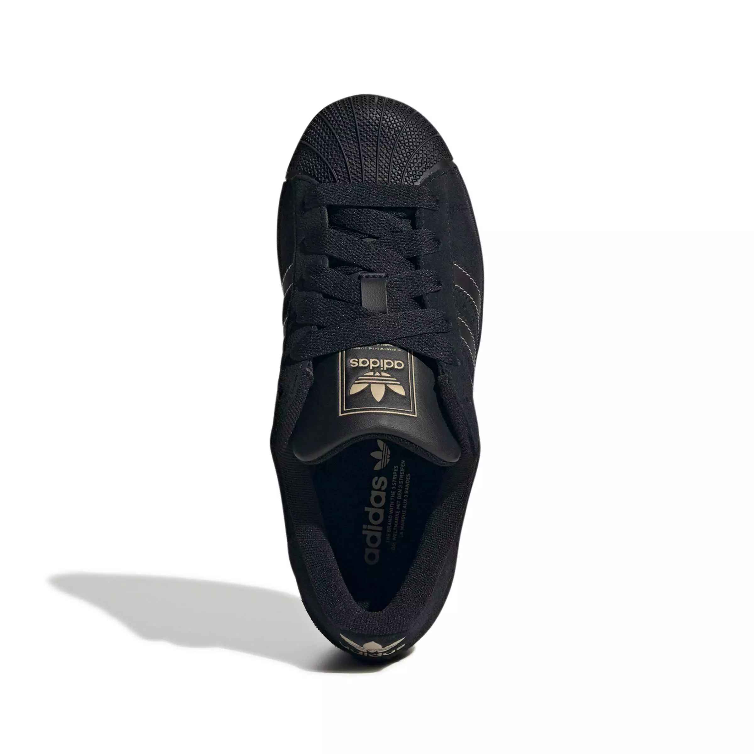 adidas Originals Superstar II "Core Black/Core Black/Stone Khaki" Grade School Boys' Shoe - BLACK/BLACK/STONE
