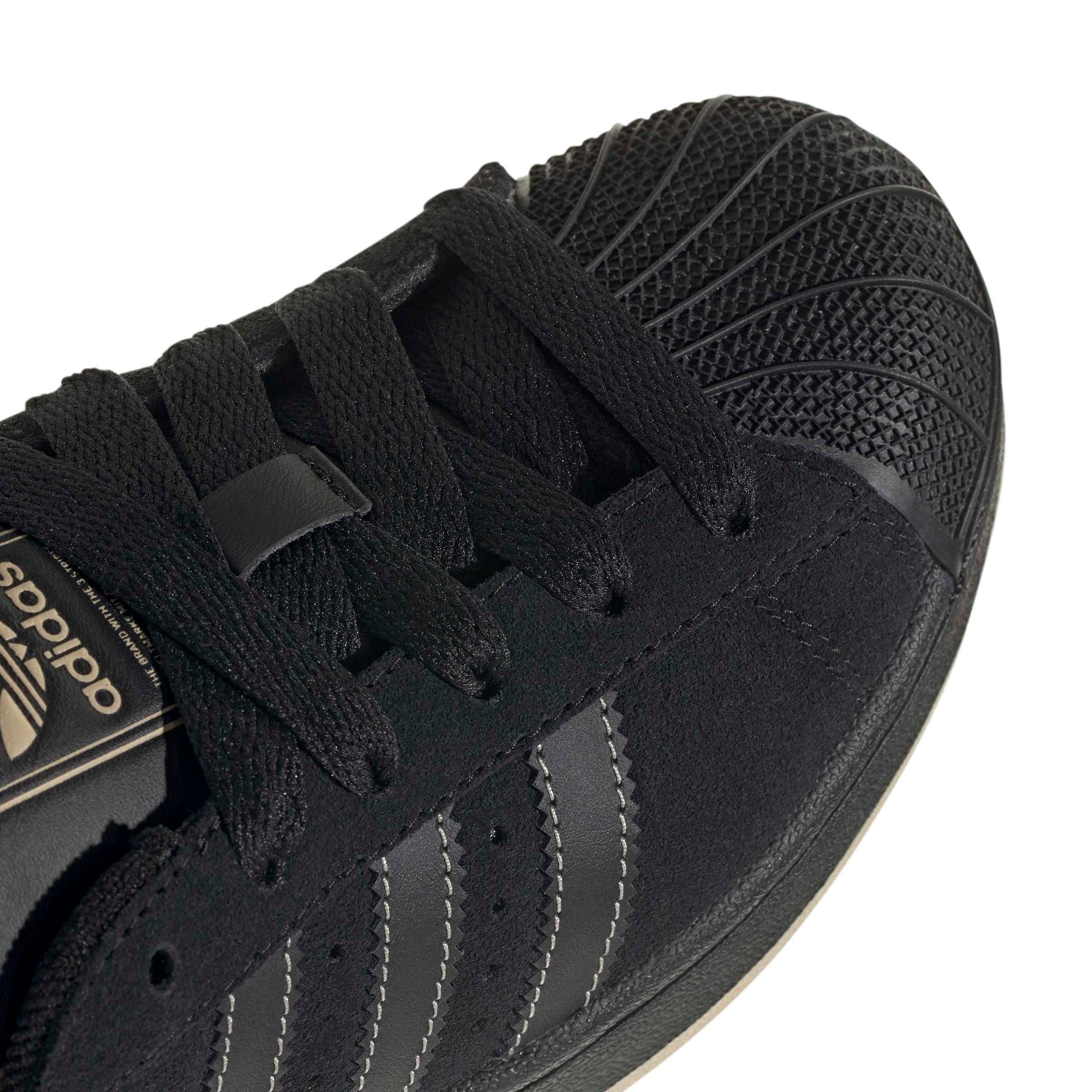 adidas Originals Superstar II "Core Black/Core Black/Stone Khaki" Grade School Boys' Shoe - BLACK/BLACK/STONE Thumbnail View 8