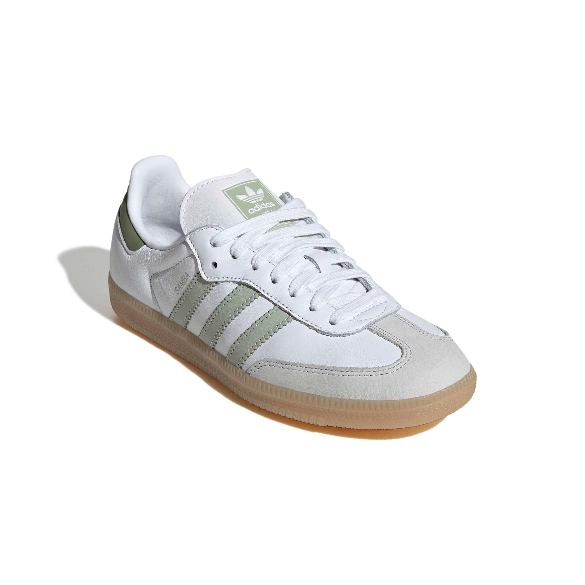 adidas Originals Samba OG "Ftwr White/Halo Green/Tent Green" Women's Shoe - WHITE/GREEN/GREEN
