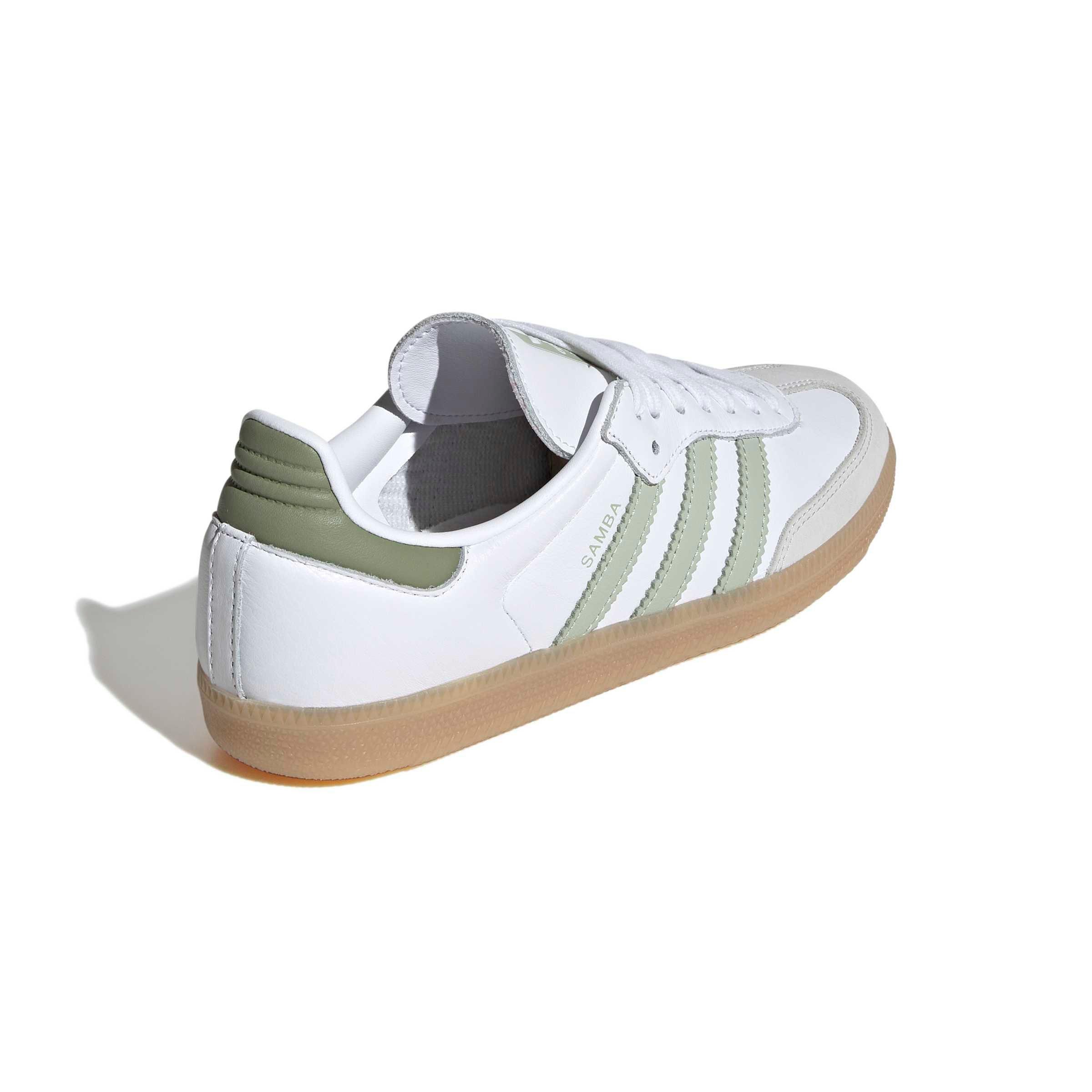 adidas Originals Samba OG "Ftwr White/Halo Green/Tent Green" Women's Shoe - WHITE/GREEN/GREEN