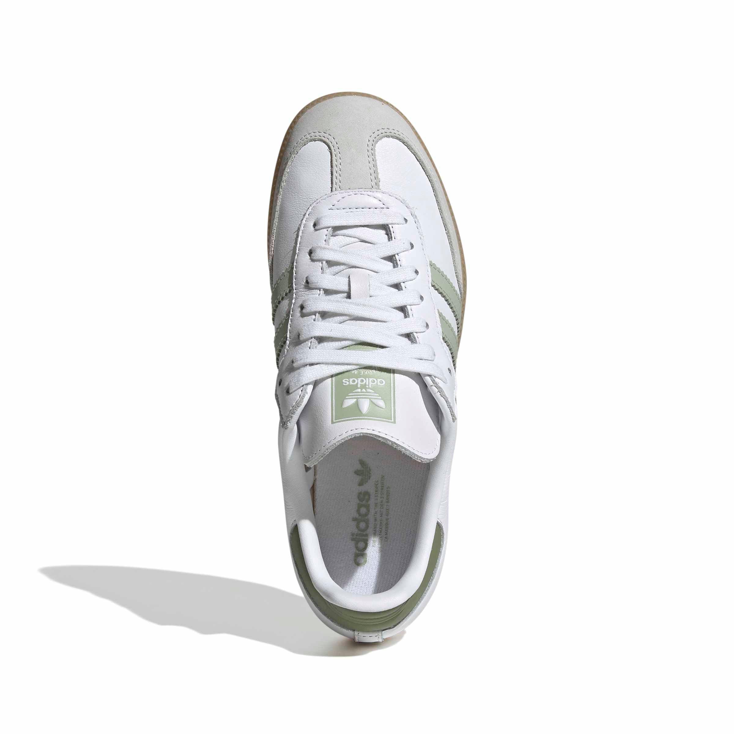 adidas Originals Samba OG "Ftwr White/Halo Green/Tent Green" Women's Shoe - WHITE/GREEN/GREEN